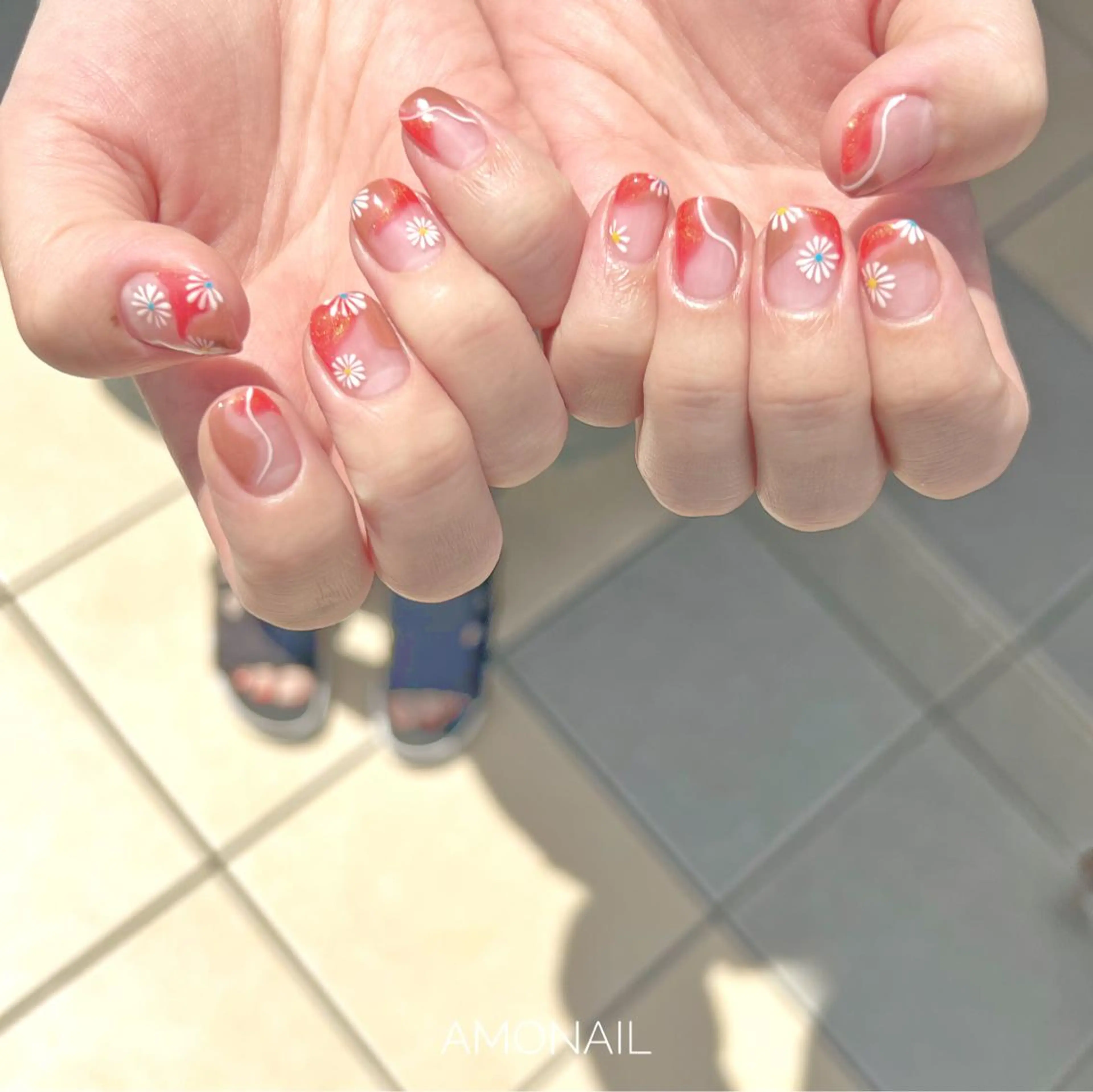 ネイル アートネイル フットネイル ニュアンスネイル ピスタチオネイル 唐笠 祥子のその他イメージ