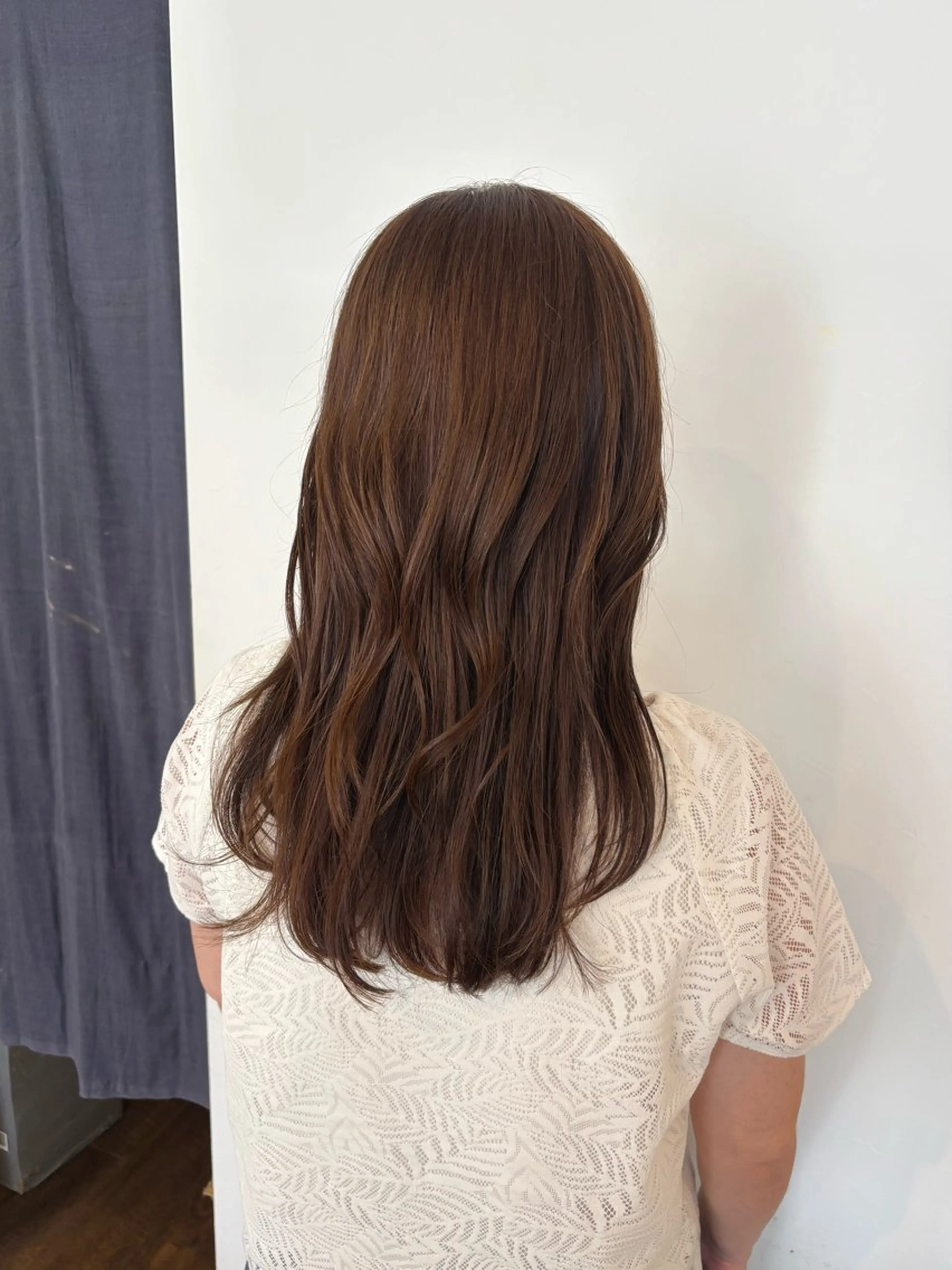 セミロング カラー カット ヘアカラー 勝田 沙耶のヘアスタイル
