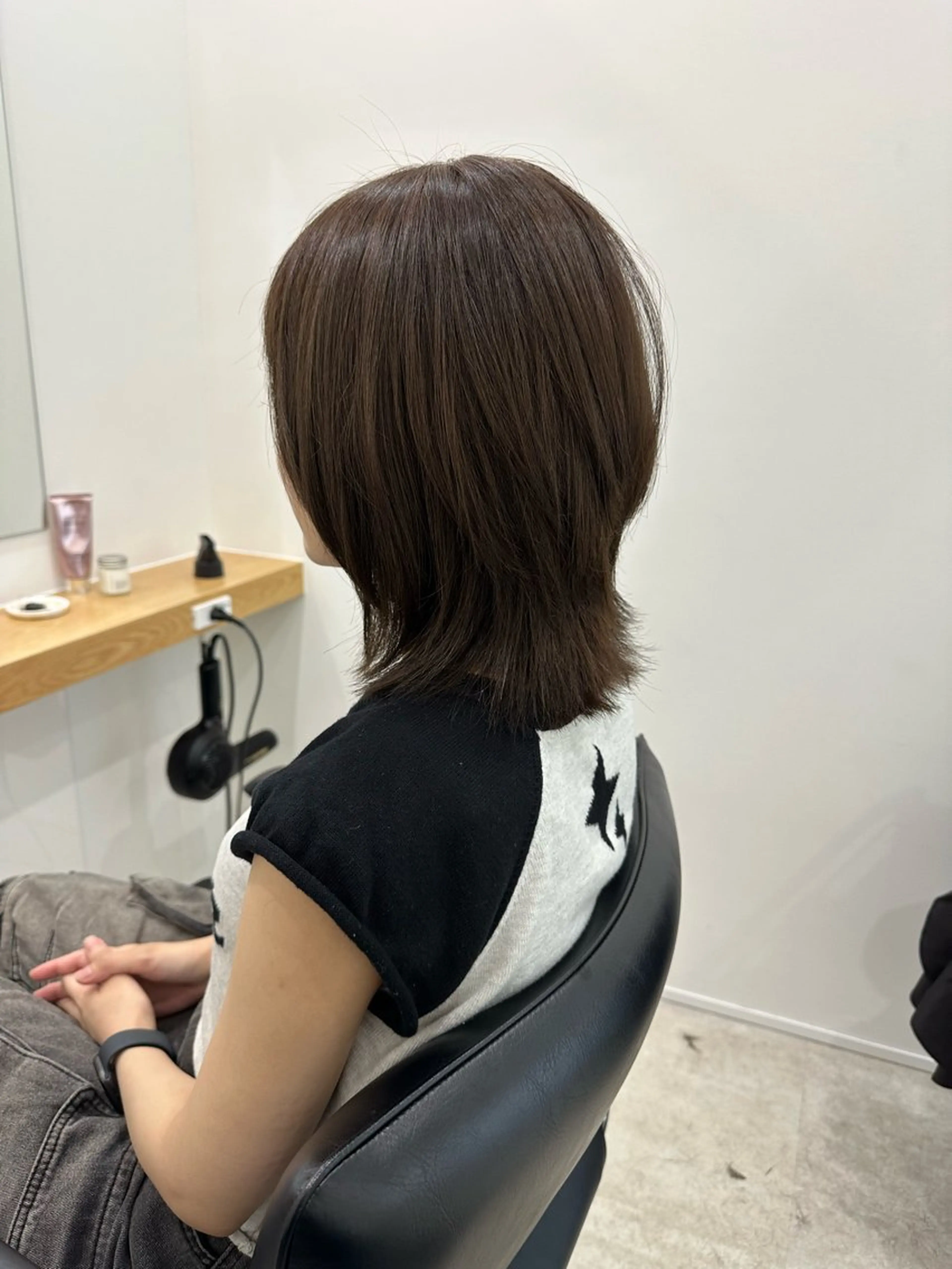 ミディアム カラー カット ヘアカラー トリートメント レイヤー/ナチュラル 💐nao.のヘアスタイル