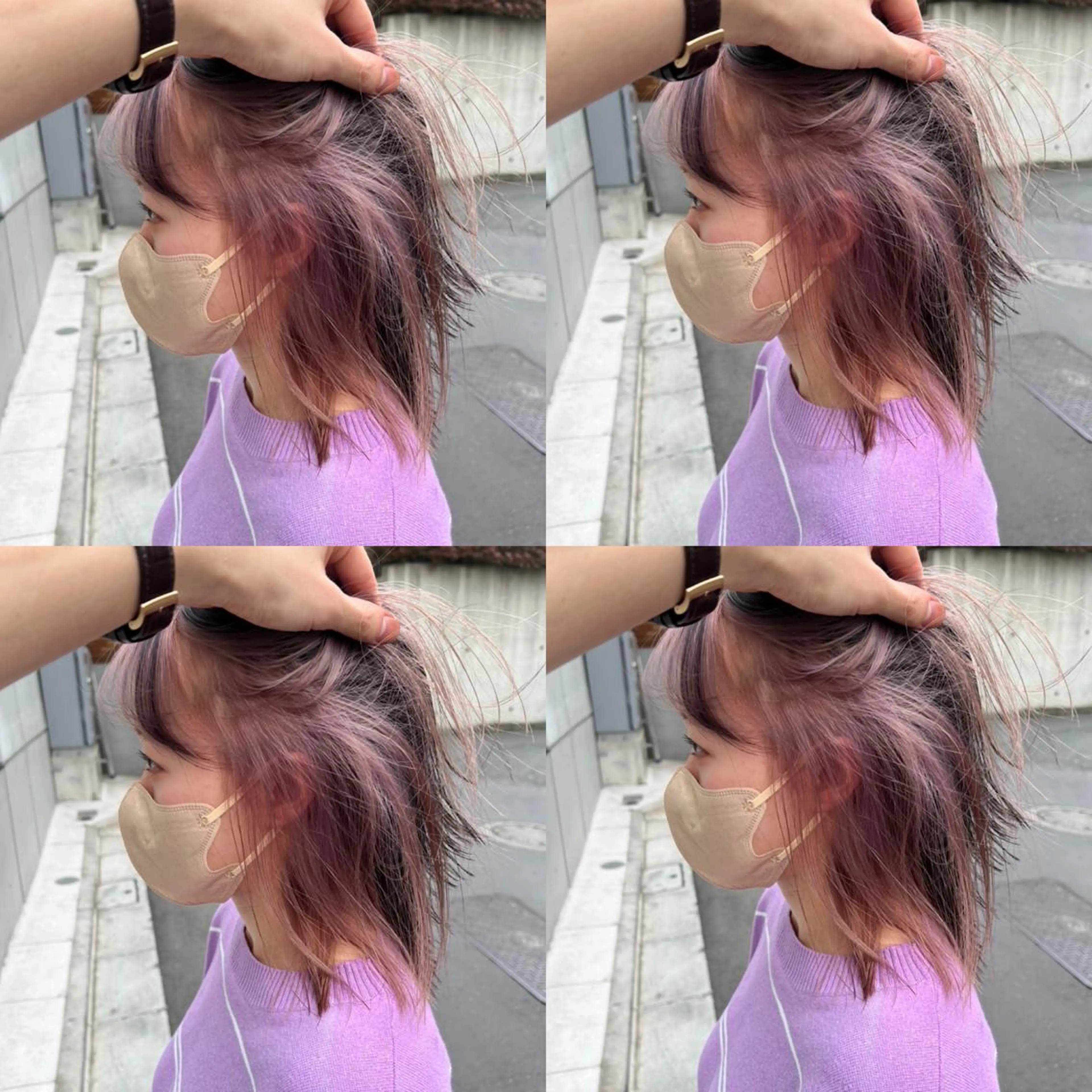 ショート カラー ピンクカラー ✨縮毛矯正✖︎顔周り レイヤー✨ナカムラのヘアスタイル