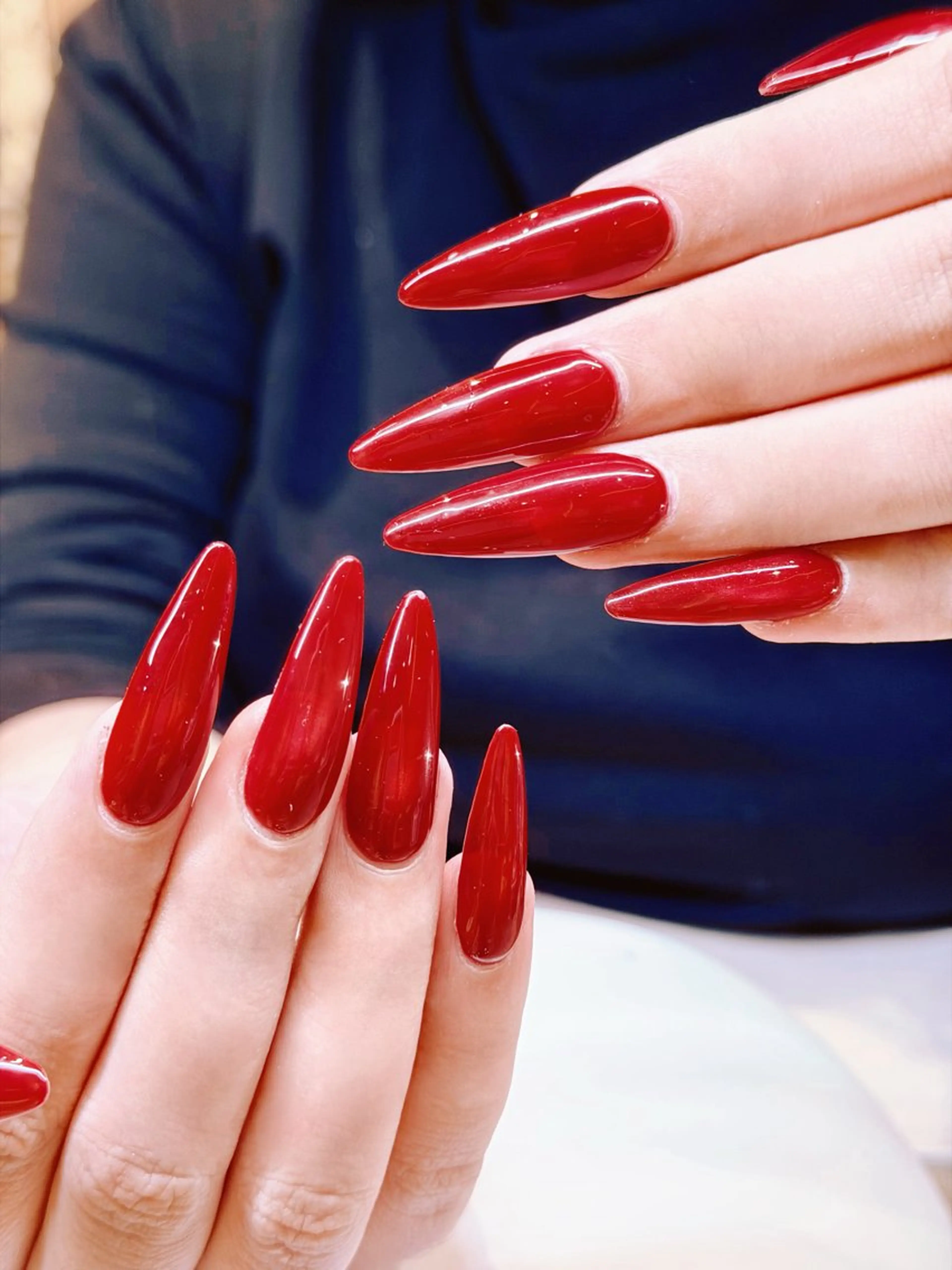 ネイル オーロラネイル ブルー チークネイル フットネイル フレンチネイル ハンドネイル REI NAのネイルデザイン