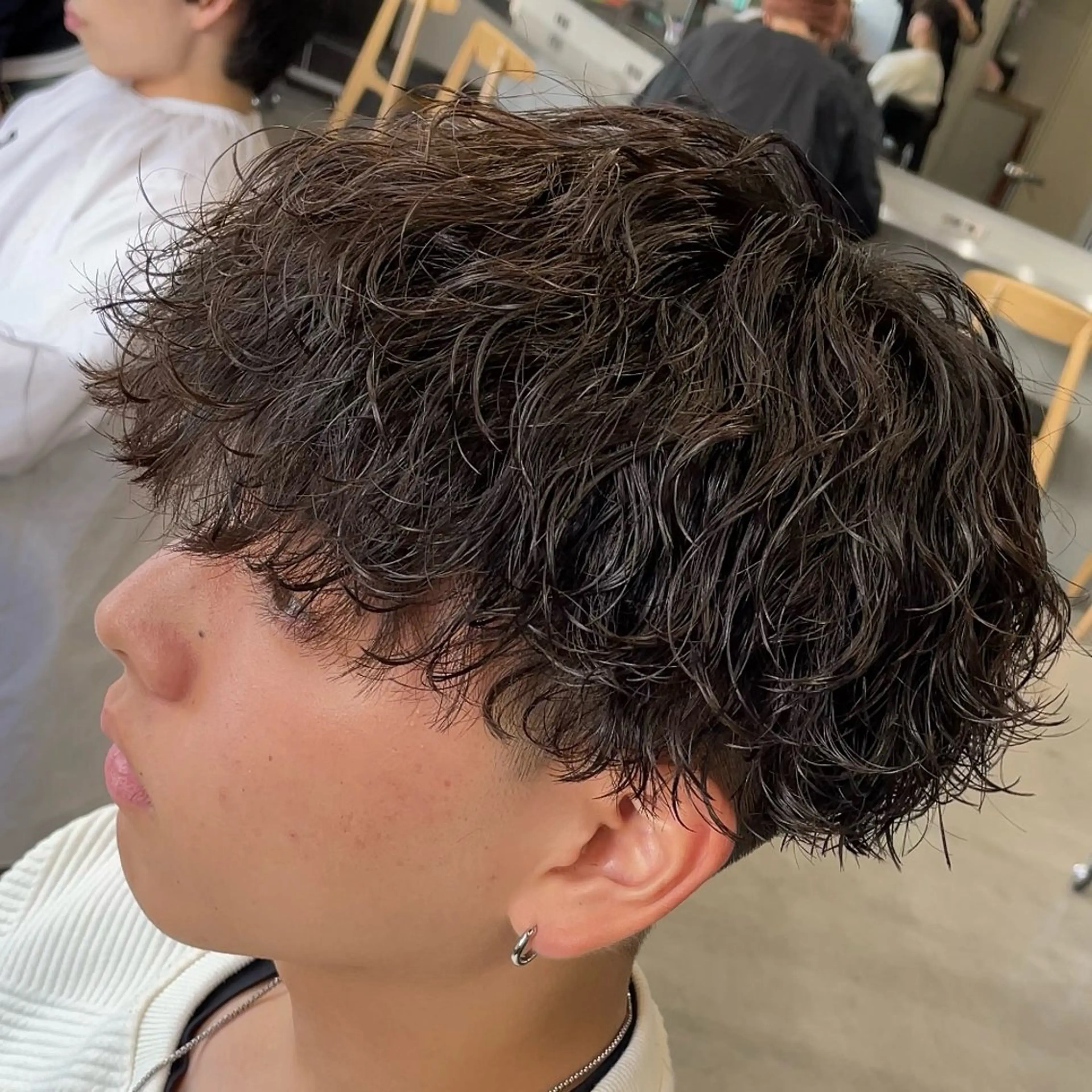 ミディアム パーマ ヘアアレンジ メンズ fifth 石川 凪のヘアスタイル