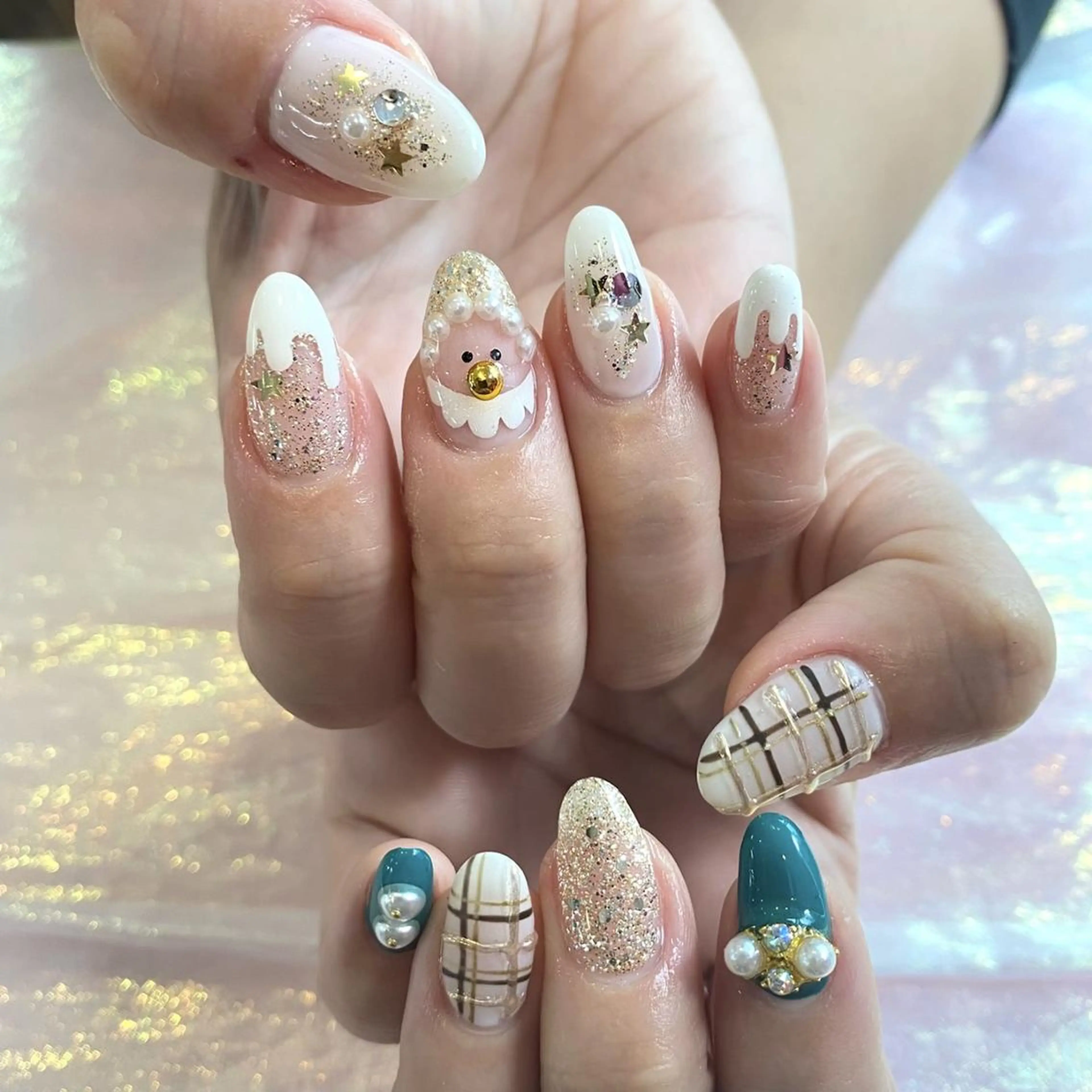 ネイル 冬ネイル クリスマス ハンドネイル Menail 心斎橋 本店☆南船場移転☆のネイルデザイン