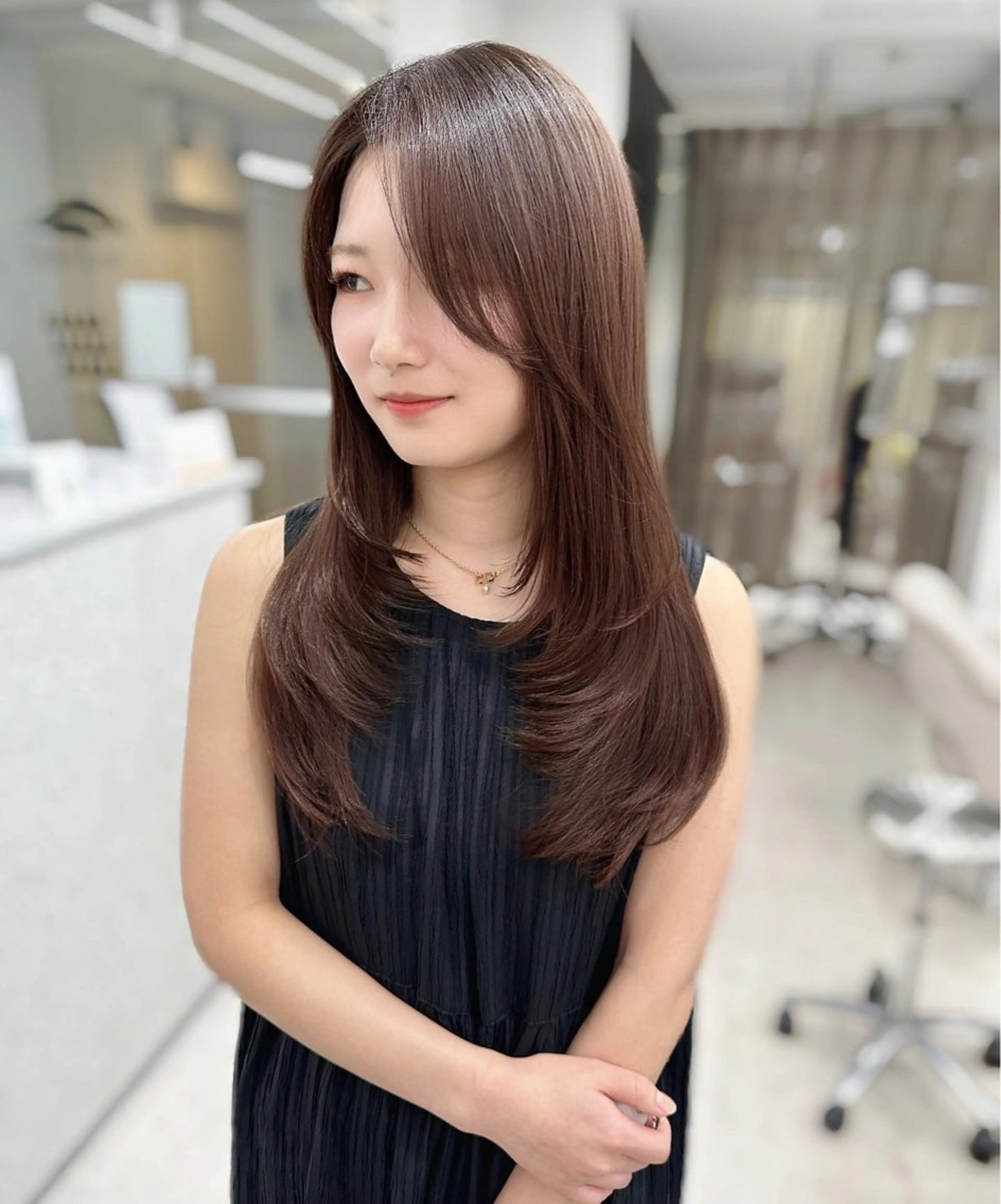 ロング カット ヘアカラー レイヤーカット/ 髪質改善/羽柴りくのヘアスタイル