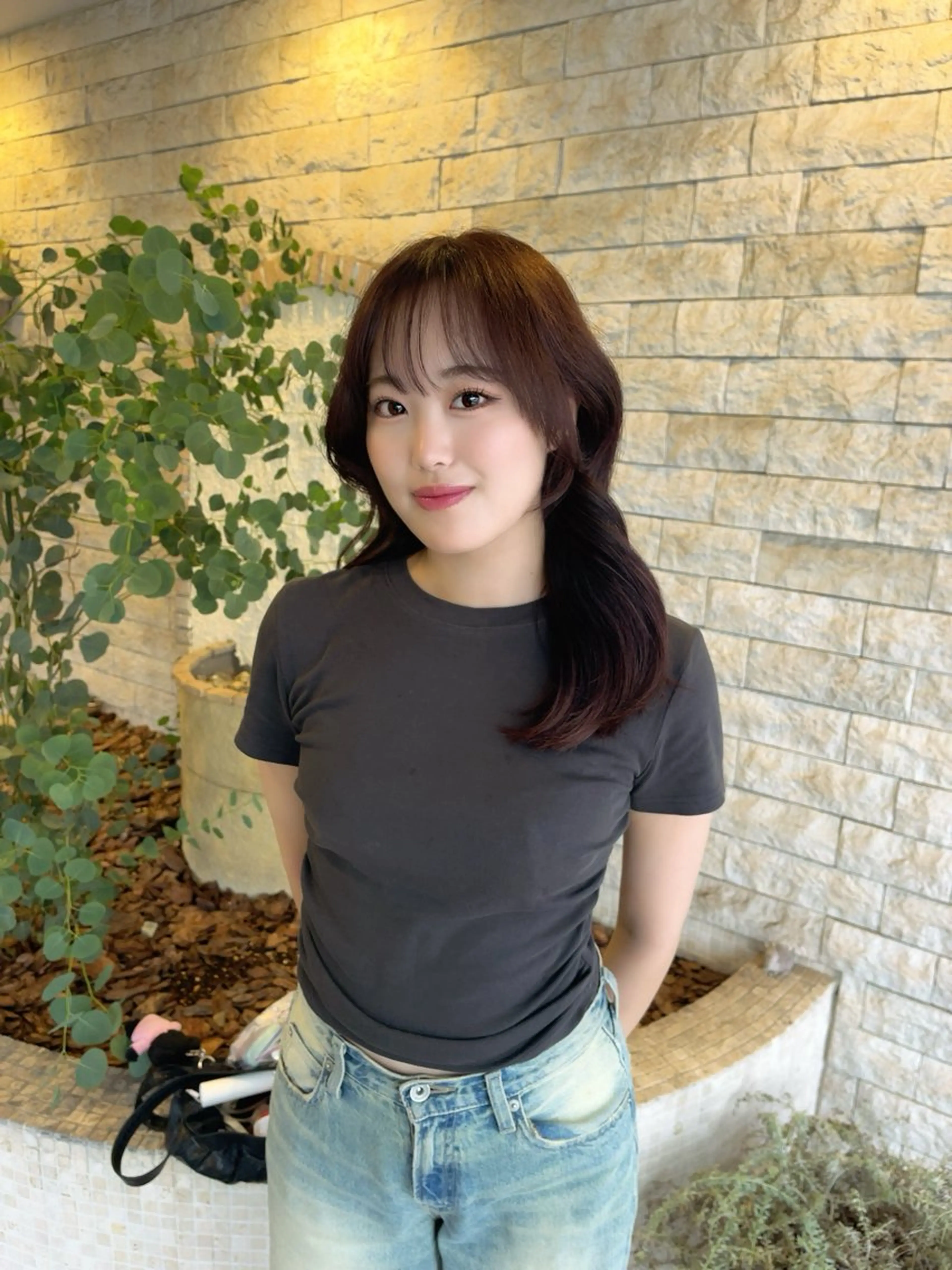 セミロング カラー くびれヘア 顔周りカット カット ヘアカラー トリートメント suzuka/透明感 /顔周り/美髪矯正のヘアスタイル