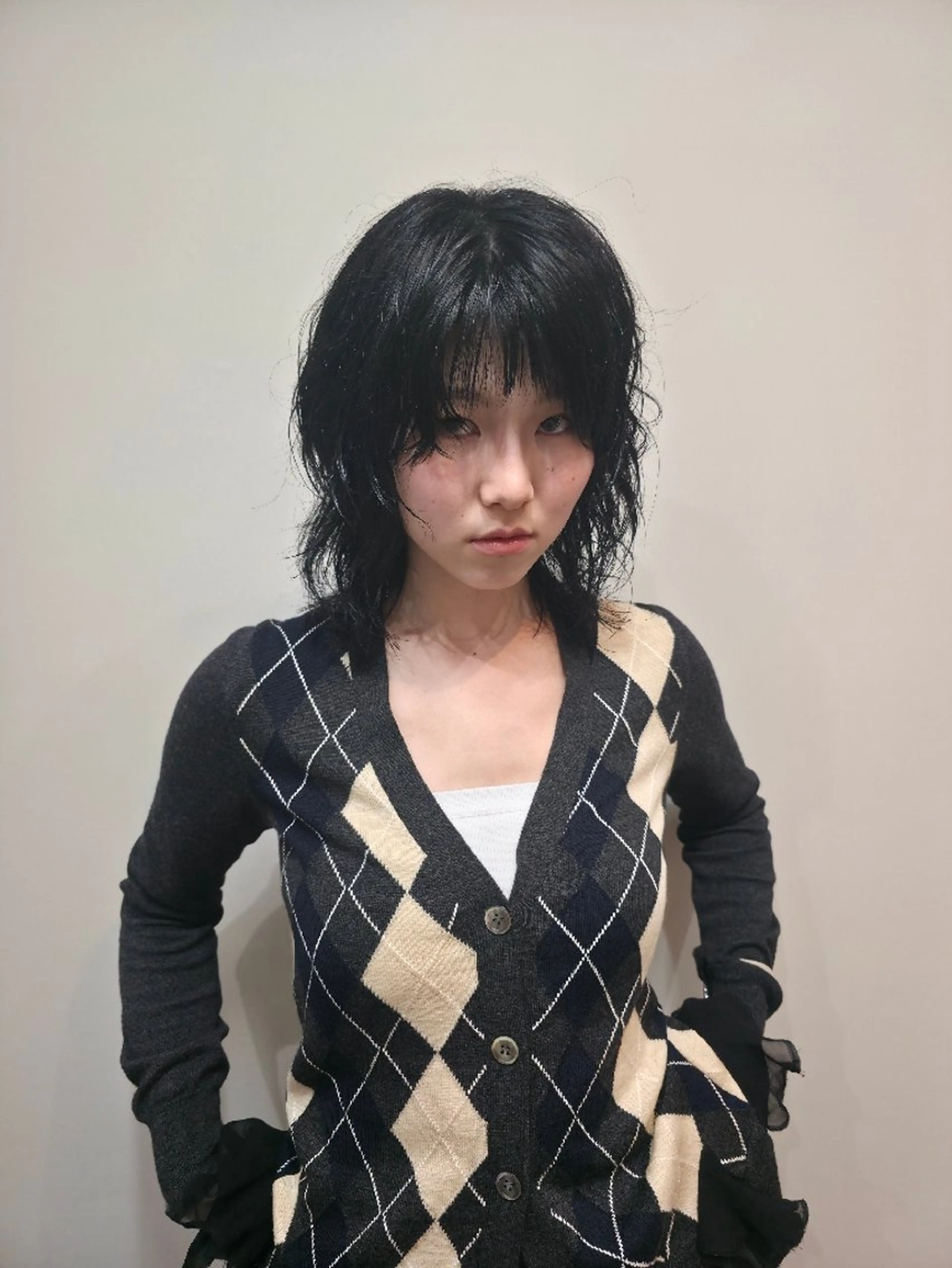 カラー ミディアム カット ヘアカラー トリートメント OMA　 カタギシのヘアスタイル