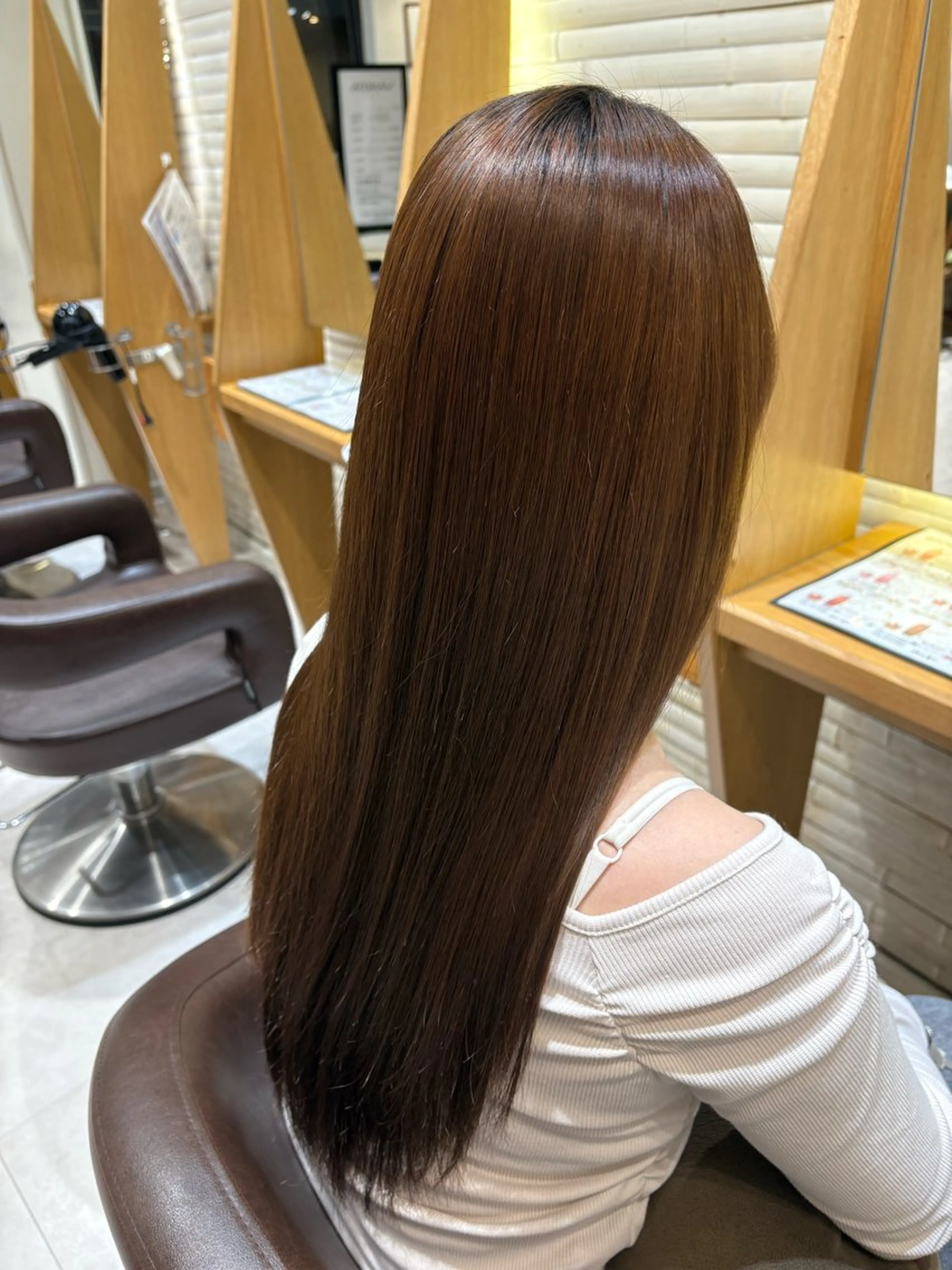 ロング レイヤーカット 縮毛矯正 レイヤー/ブリーチ/ 山本かほのヘアスタイル