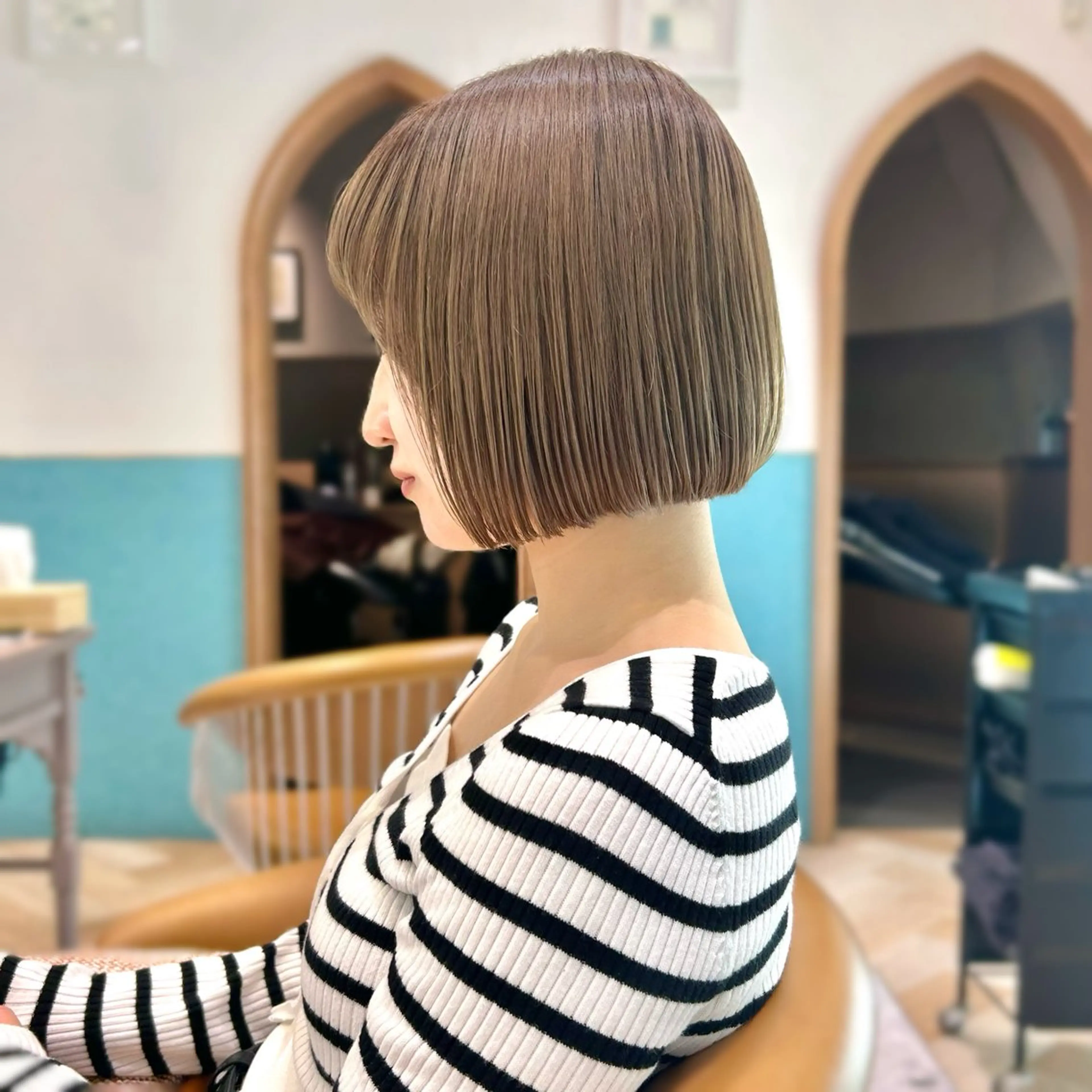 ショート カット ヘアカラー トリートメント 🍎大人可愛い小顔 ボブ🍏shioのヘアスタイル