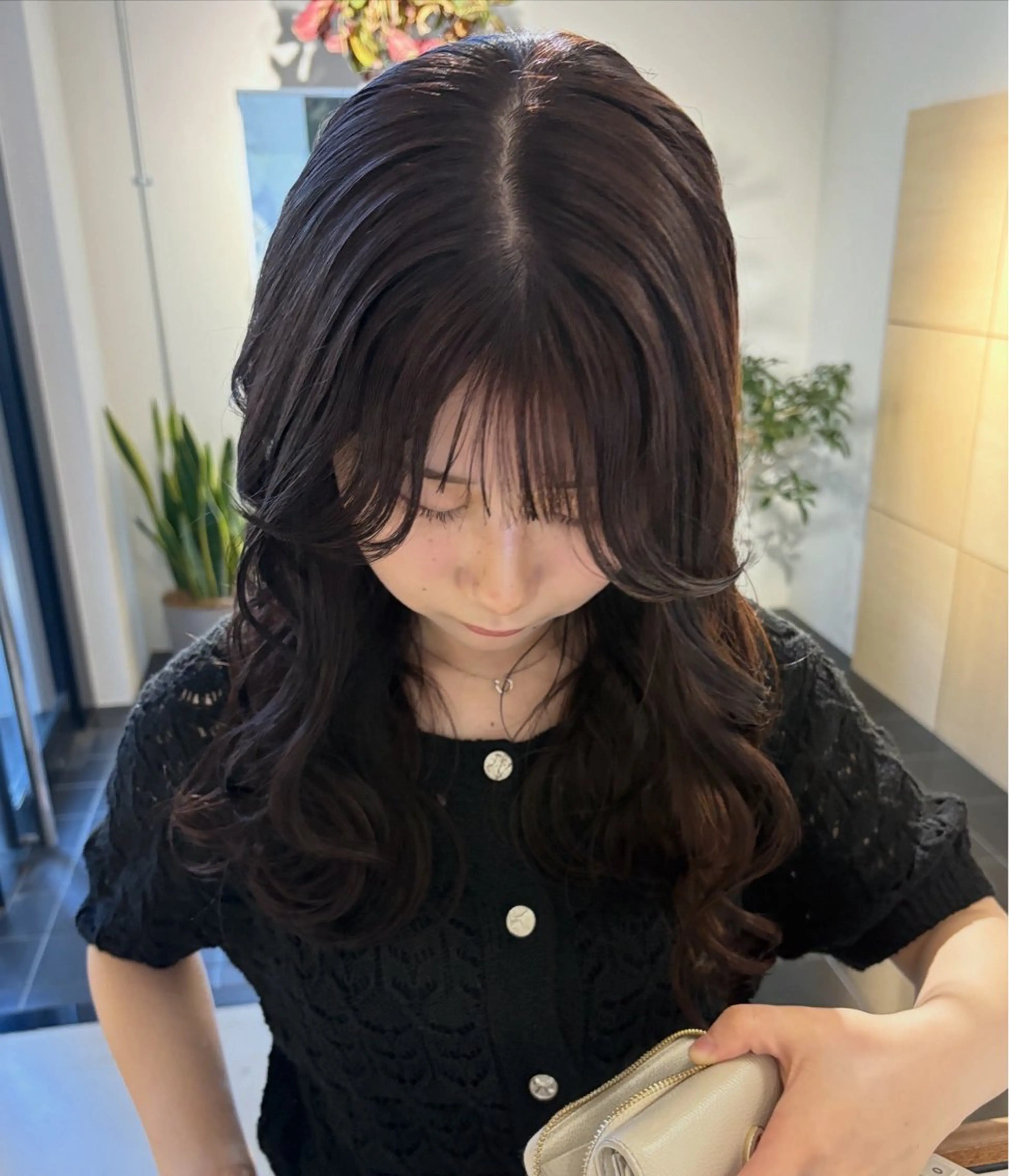 ロング カラー グレージュ ラベンダーカラー ラベンダーグレージュ ラベンダーグレー ヘアカラー Yui⭐️ 透け感カラーのヘアスタイル
