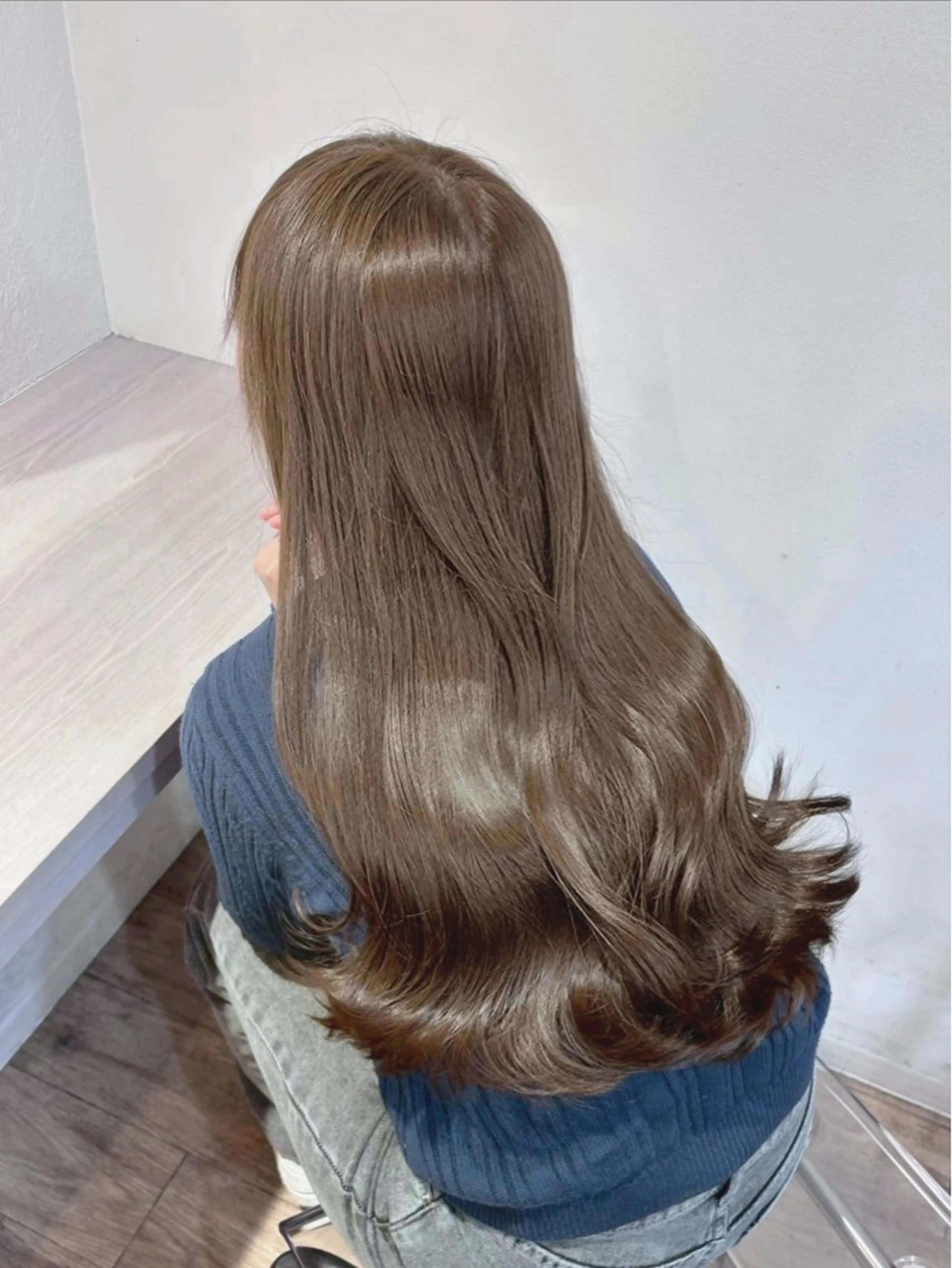 ロング カラー 透明感カラー トリートメント カット ヘアカラー トリートメント 透明感カラー特化/ ベージュ/梅田/英輝のヘアスタイル