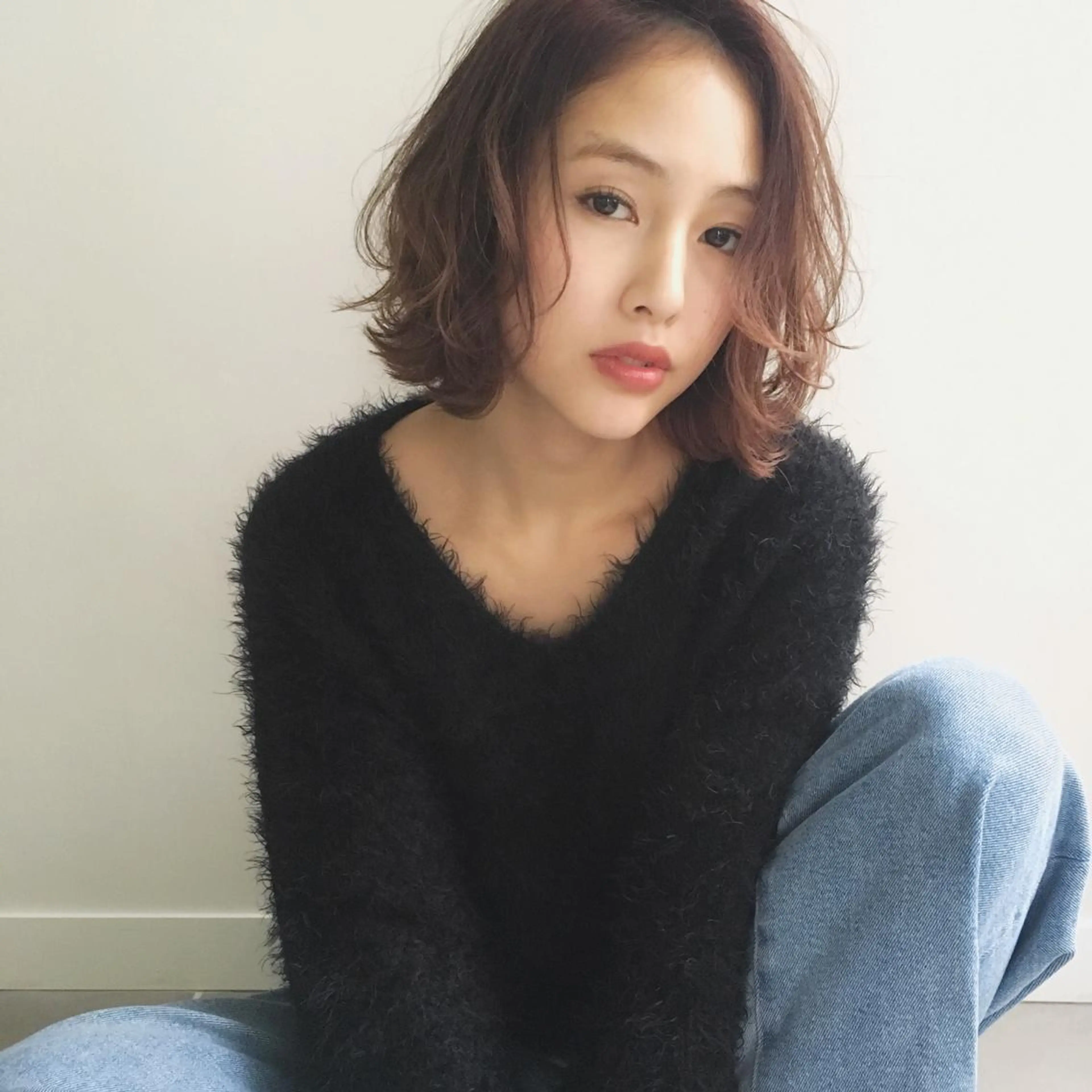 ミディアム ボブ/縮毛矯正 🌟梅田盛一🌟のヘアスタイル