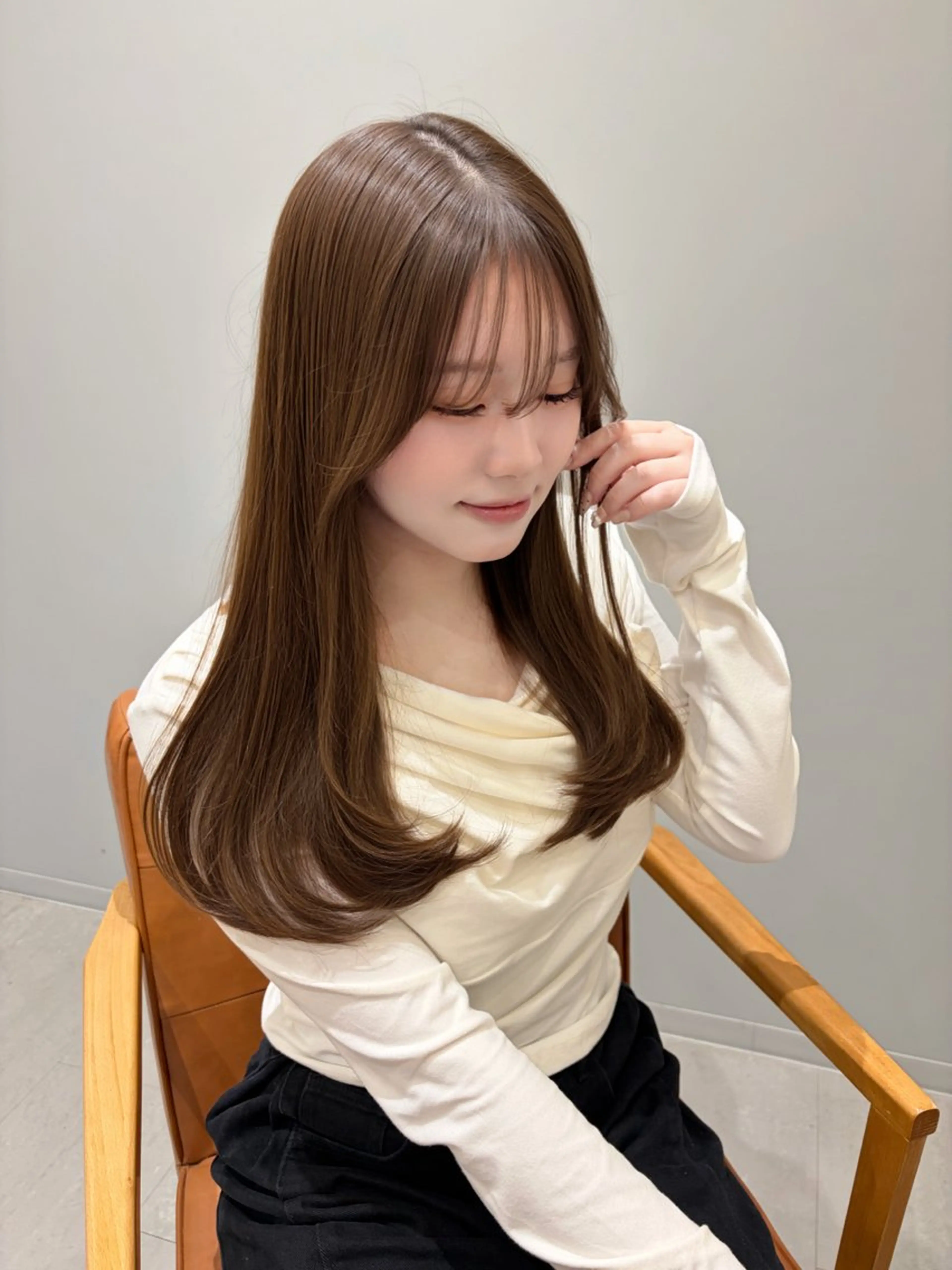 ロング カラー ヘアアレンジ 透明感カラー 顔周りカット レイヤーカット 似合わせカット 小顔カット 似合わせレイヤー♡ 顔周り♡minamiのヘアスタイル