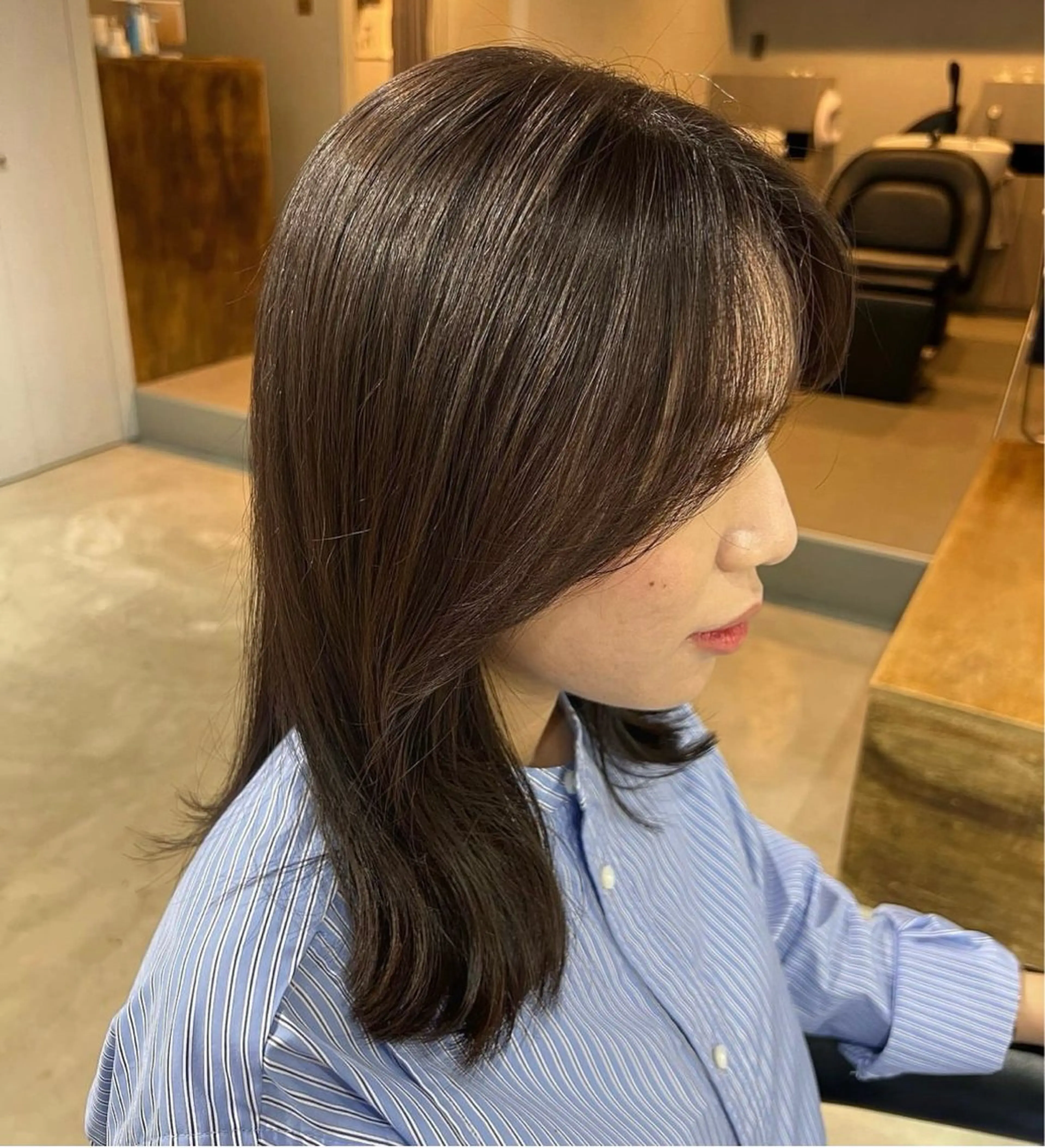 ミディアム カラー ベージュカラー ブラウンカラー ブラウンベージュ カット ヘアカラー トリートメント akane/ボブ /ブラウンベージュのヘアスタイル