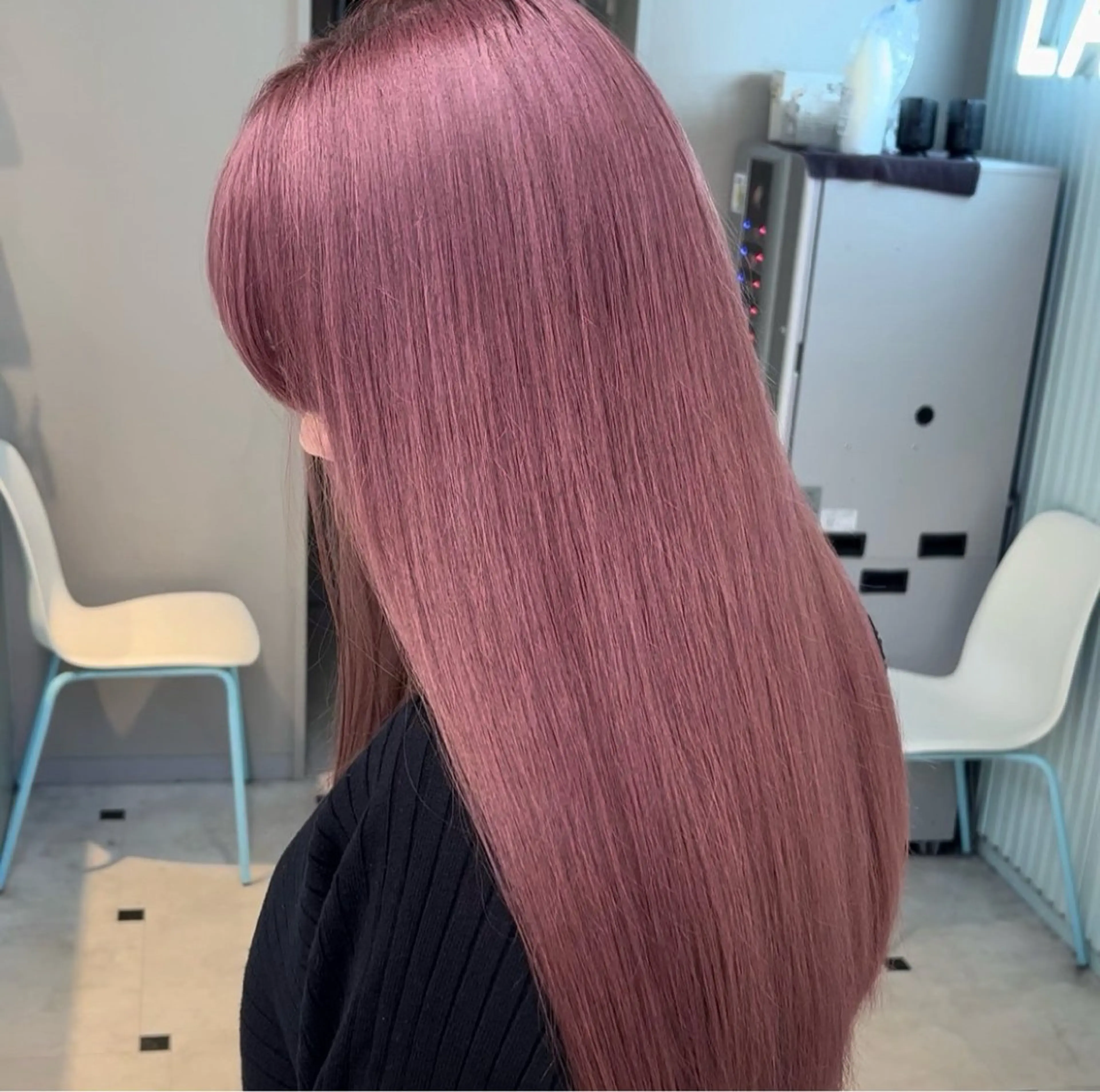 ロング カラー ヘアカラー ヘアセット 🎀愛されピンク ラベンダー💜ゆいのヘアスタイル