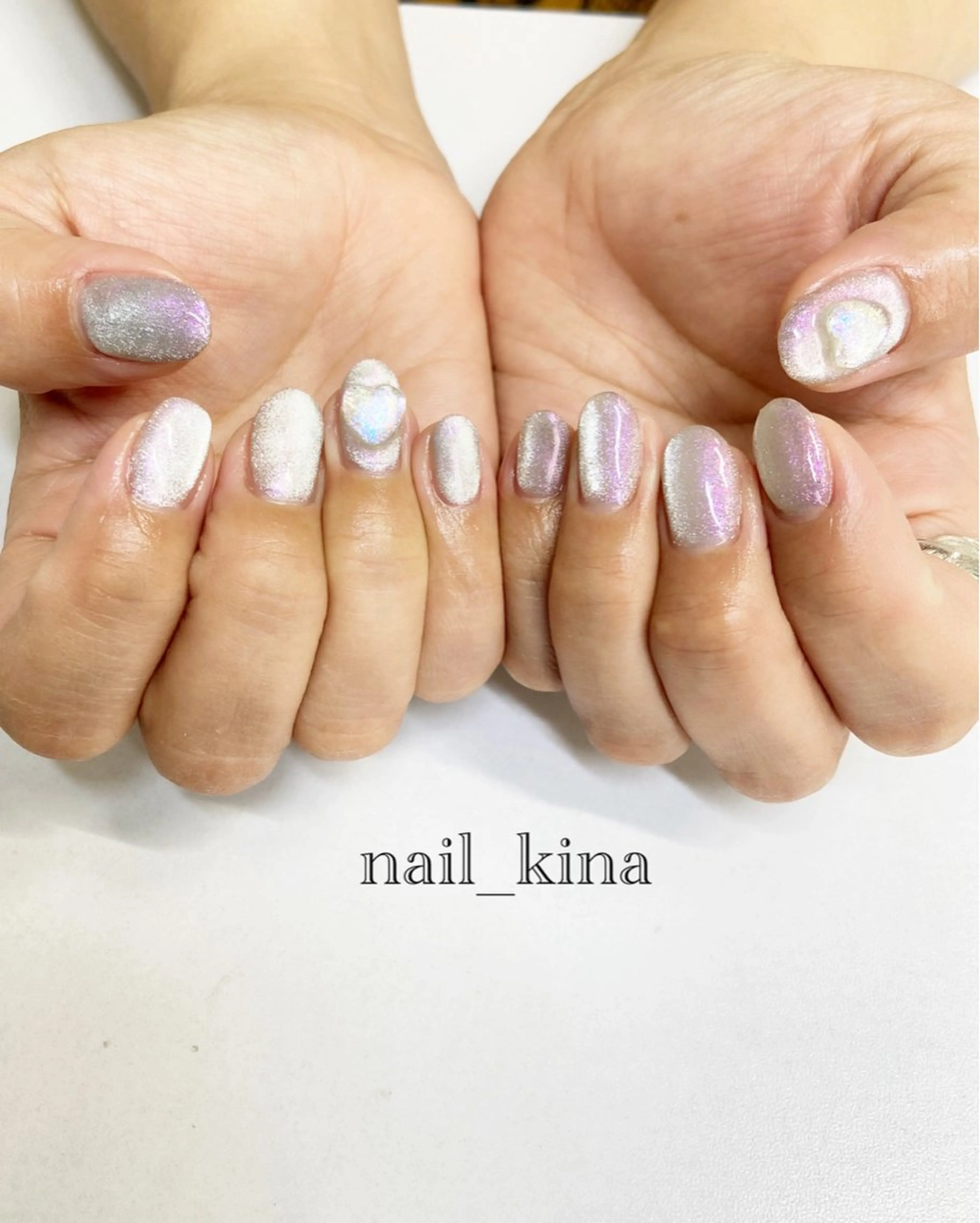 ネイル マグネットネイル マグネットワンカラー ワンカラーネイル nail_ kinaのネイルデザイン