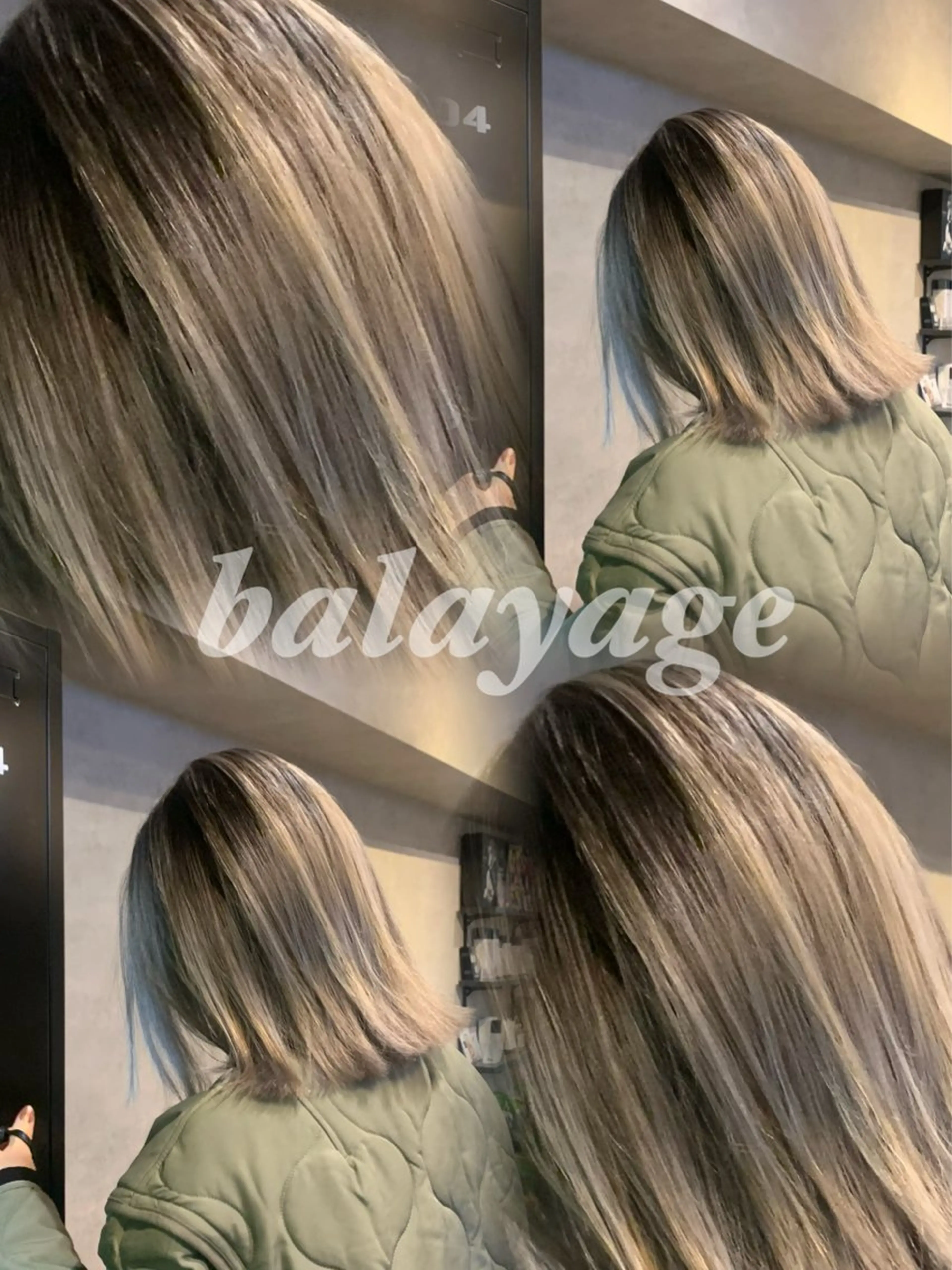 セミロング カラー ヘアアレンジ バレイヤージュ ブリーチ ダブルカラー ハイライトカラー ハイトーンカラー カット ヘアカラー トリートメント グランルッソ所属・岡山バレイヤージュ 岡山ハイライトのヘアスタイル