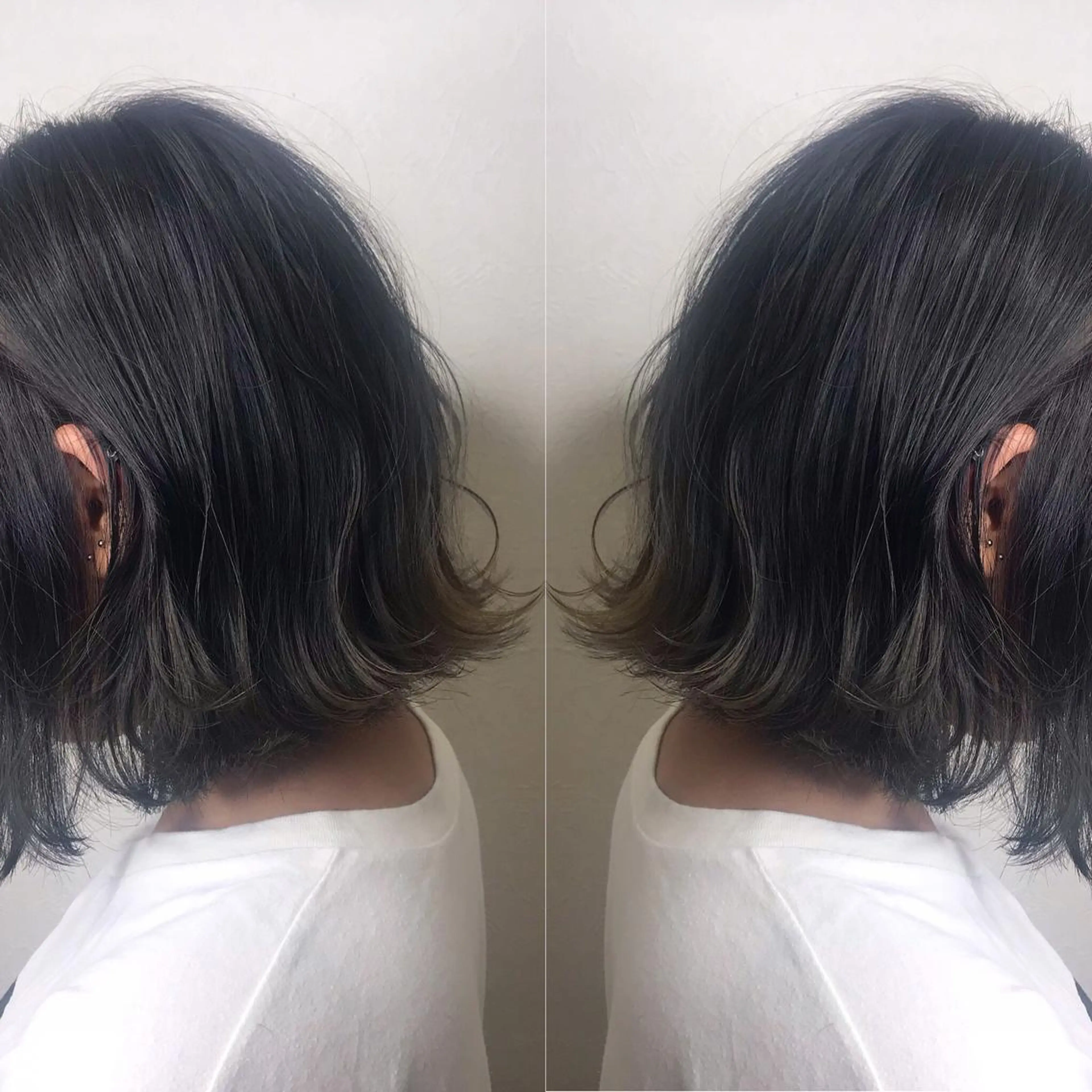 ショート カラー ダークグレー ダークグレージュ グレージュ ヘアカラー 柴田 祐輔のヘアスタイル