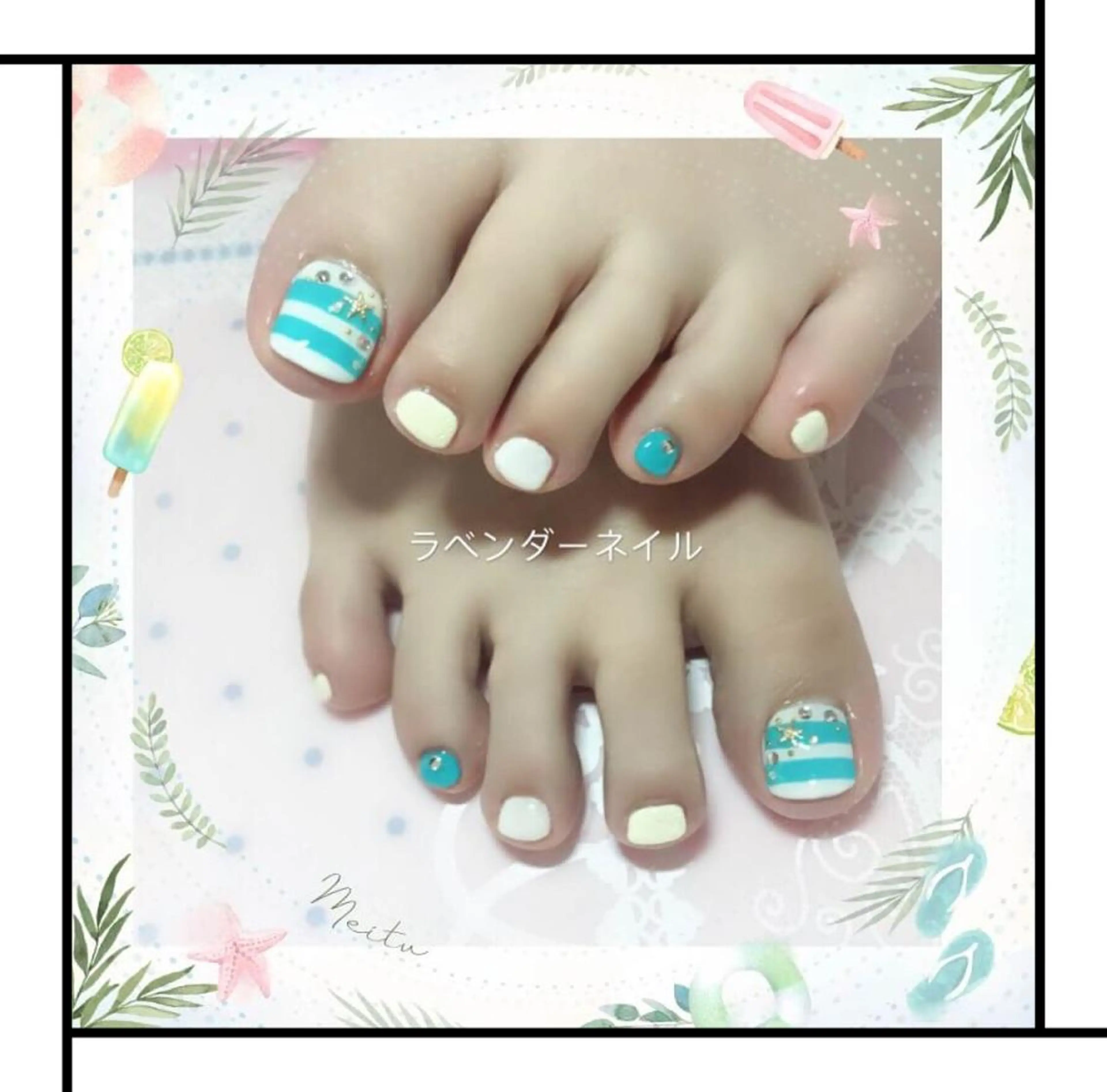 ネイル ラベンダー💖日暮里 ルル💖ネイルのネイルデザイン