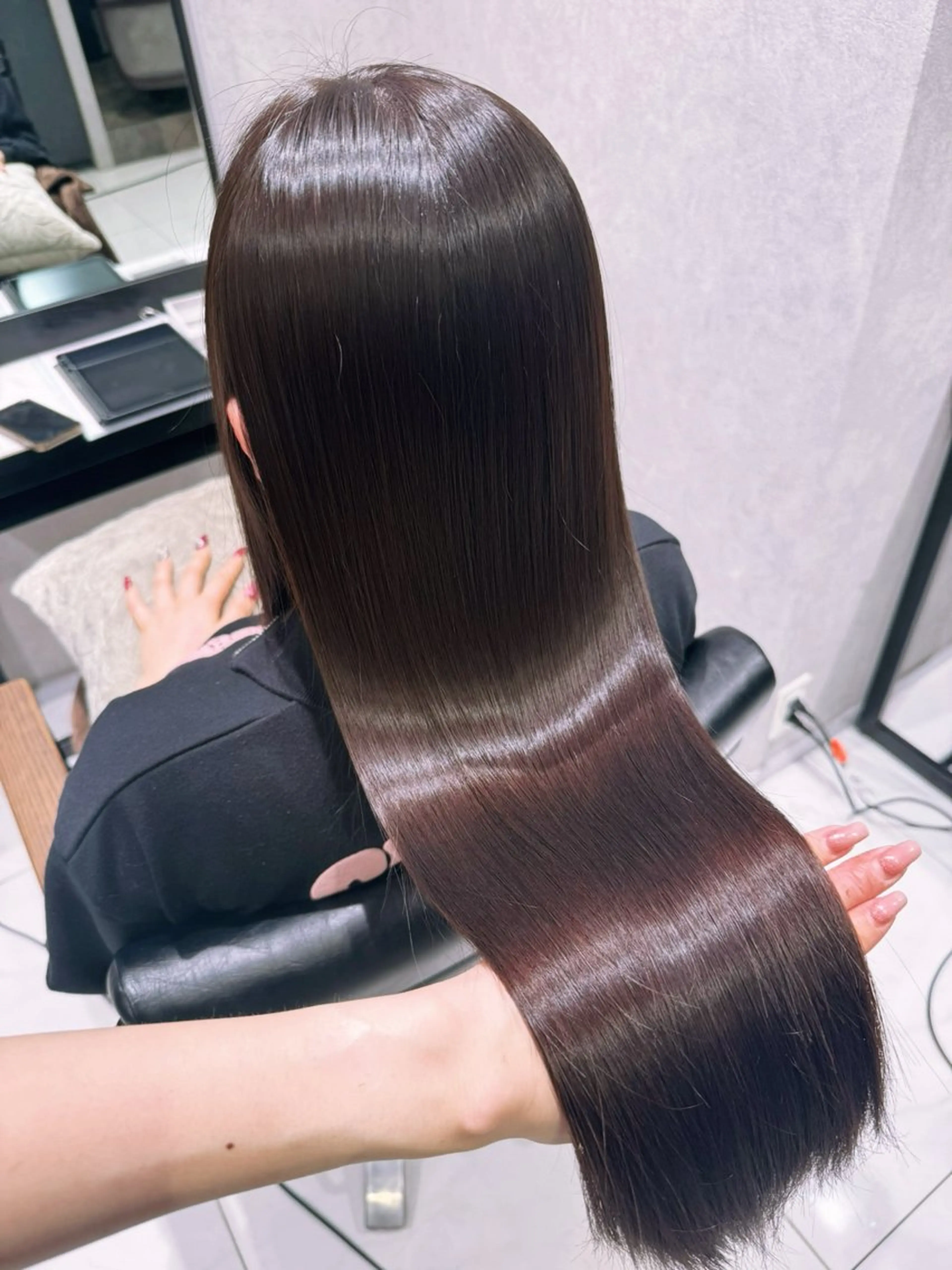 ロング カラー ブラウンカラー ロング しゅり🍎/アレンジ 🎀/髪質改善✨️のヘアスタイル