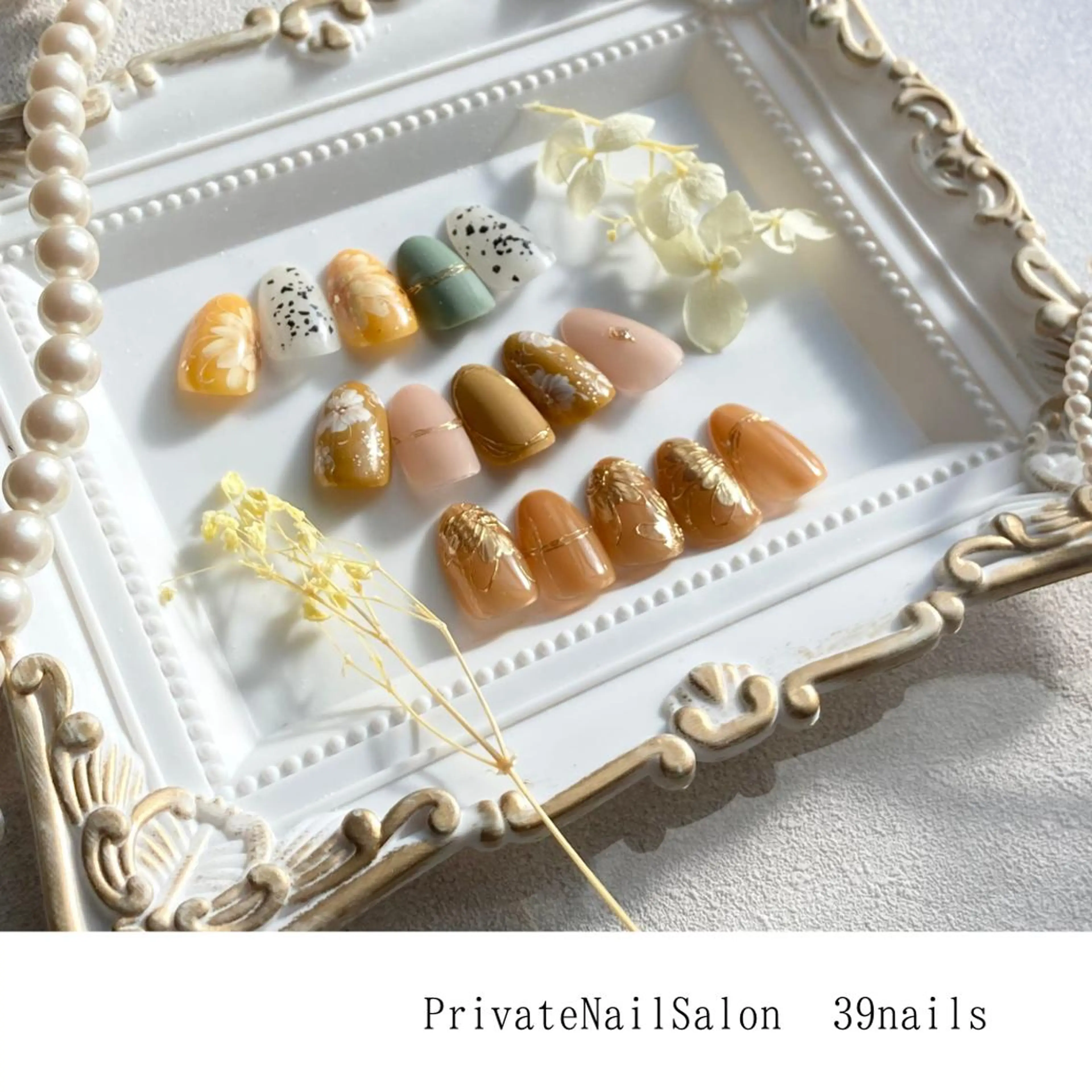 ネイル フラワーネイル 夏ネイル 黄色 39-nails EharaMikuのネイルデザイン