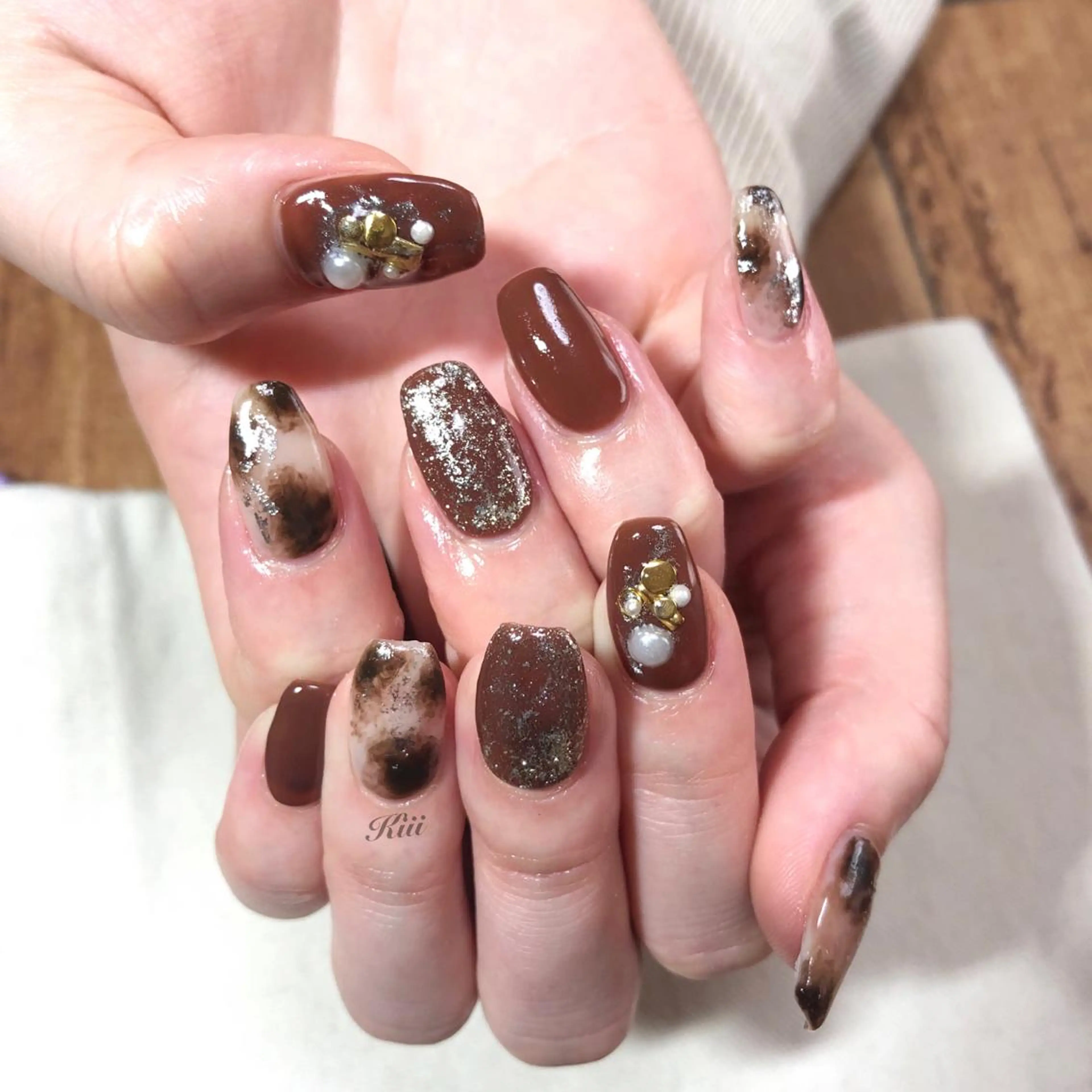 ネイル ハンドネイル フットネイル kiii.__ ✴︎*のネイルデザイン