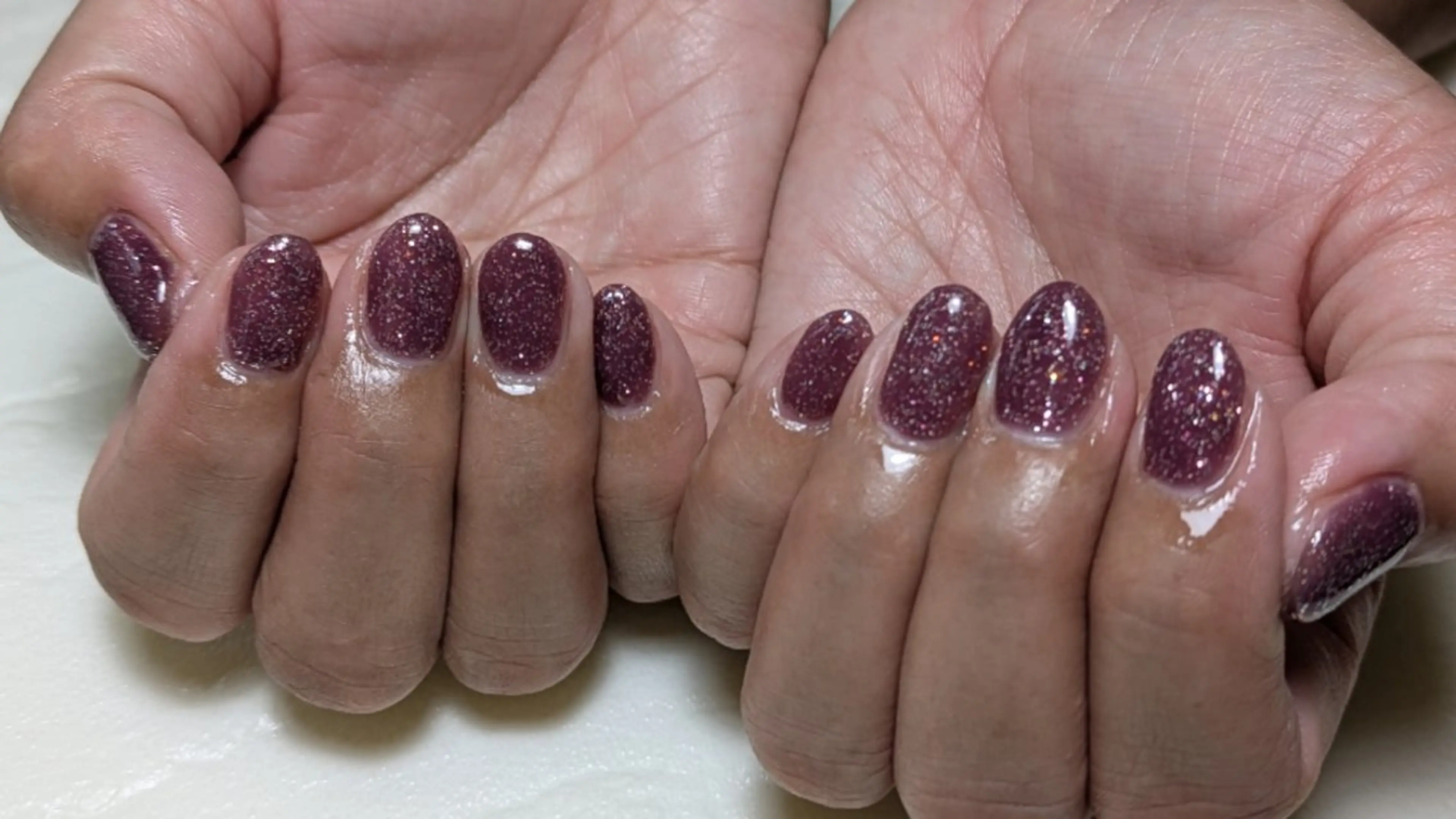 ネイル ラメ(グリッター) ワンカラーネイル シンプルネイル ハンドネイル m&pPrivate nailsalonのネイルデザイン