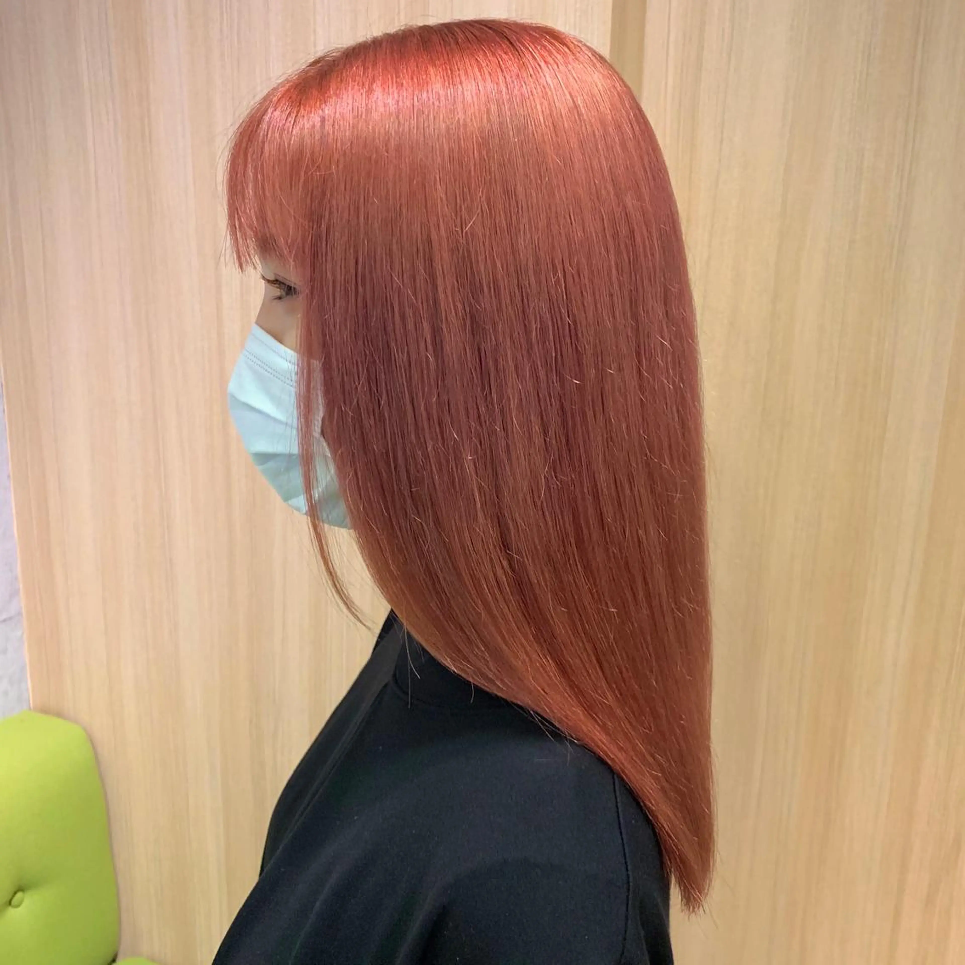 セミロング カラー ブリーチ ケアブリーチ ピンクカラー マンツーマン×半個室 まちだきょうすけのヘアスタイル