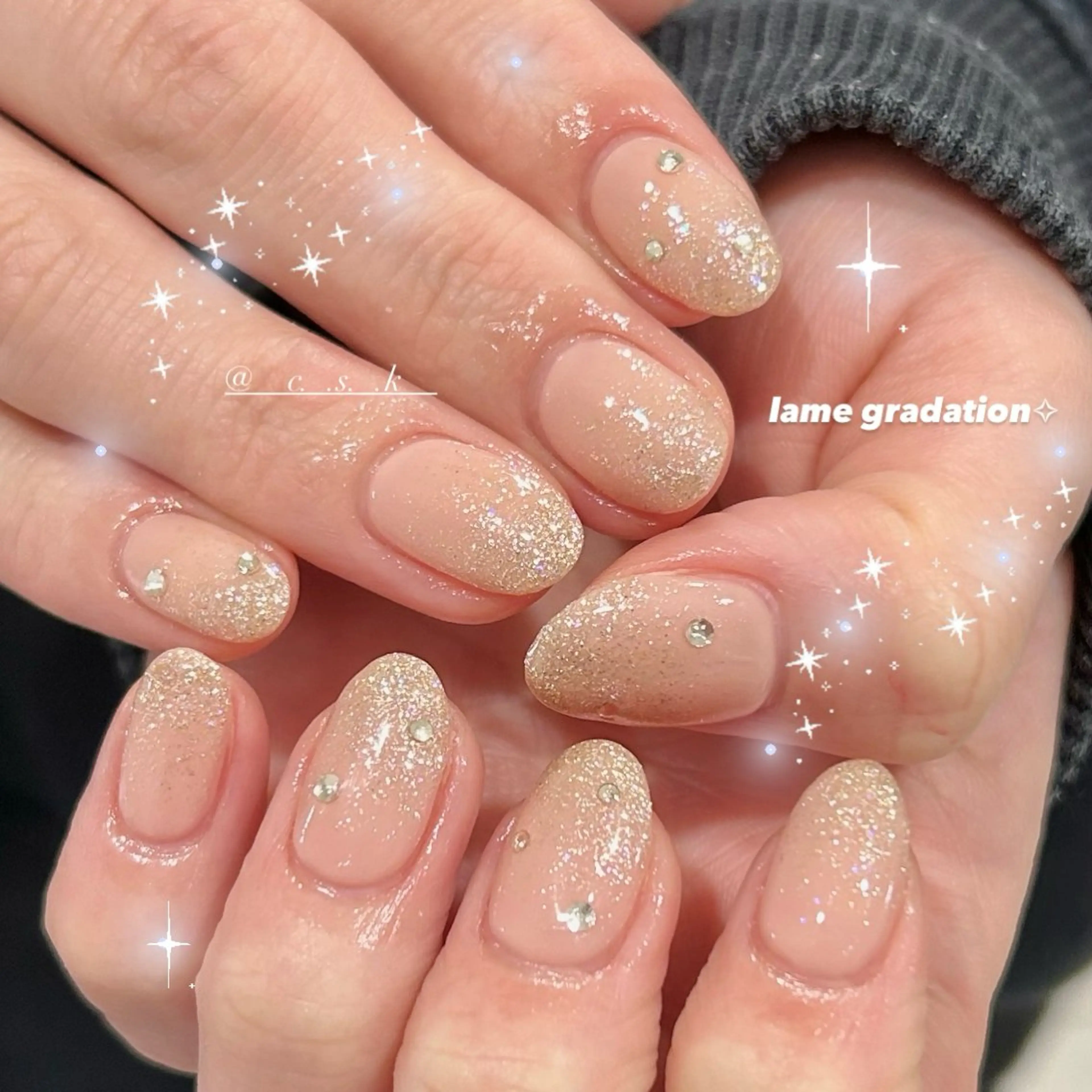 ネイル ハンドネイル 🎀チーク/ちゅるん 🫧chisa🎀のネイルデザイン