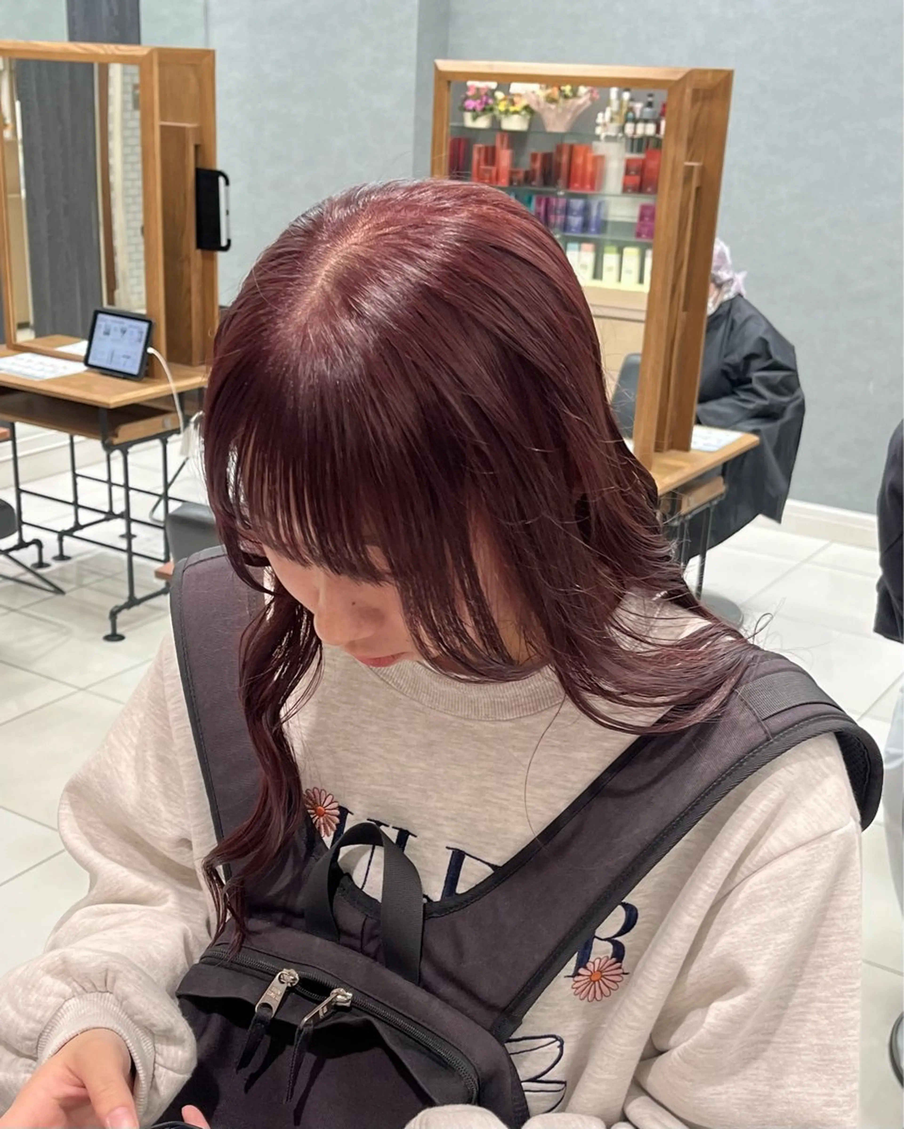 カラー ブリーチ ブリーチなしカラー ヘアカラー トリートメント ブリーチなしダブル カラー/暖色/麻咲のヘアスタイル