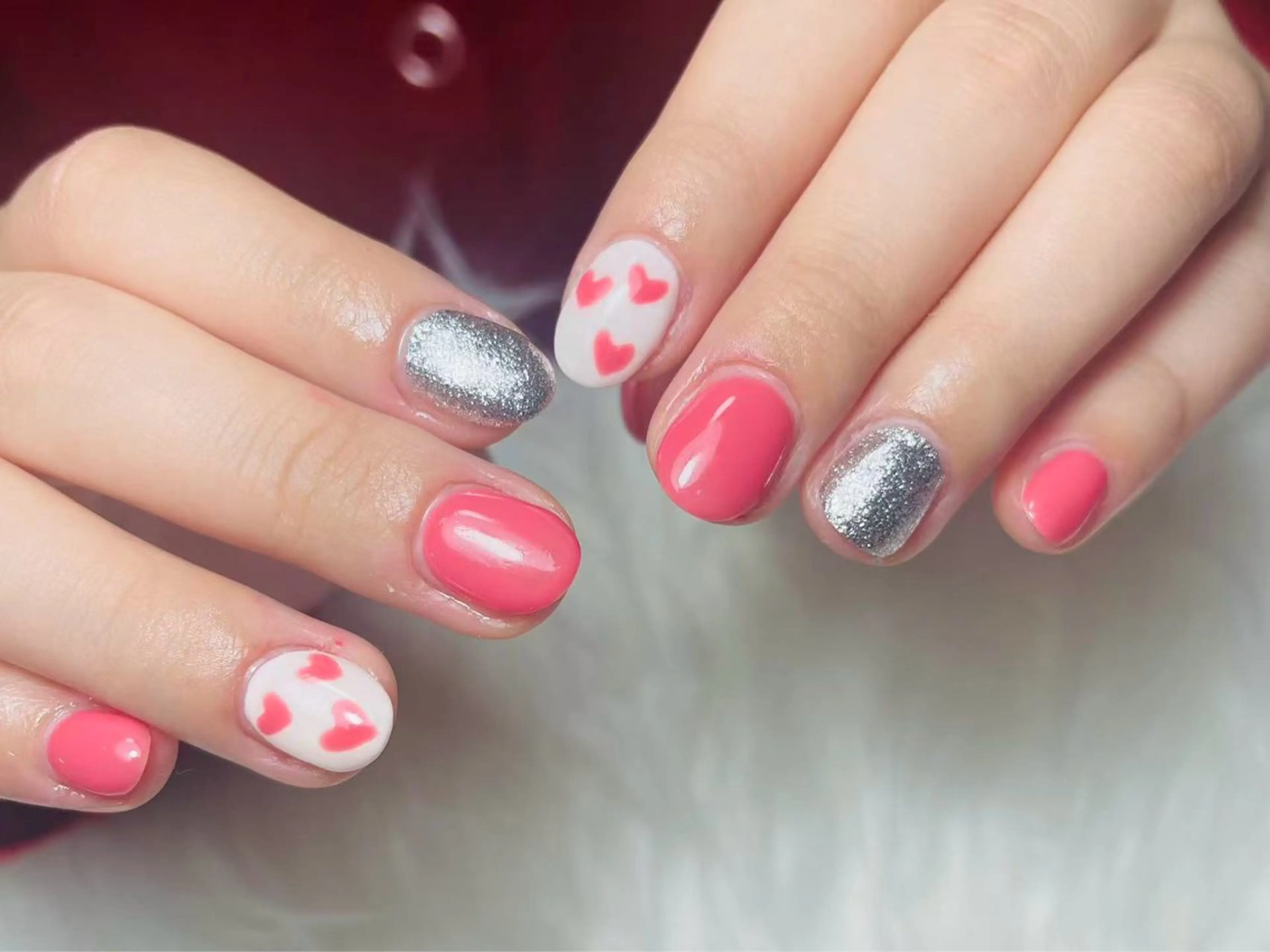 ネイル ハンドネイル フットネイル ユリ🎀長さだし/ パラジェル/持ち込みのネイルデザイン