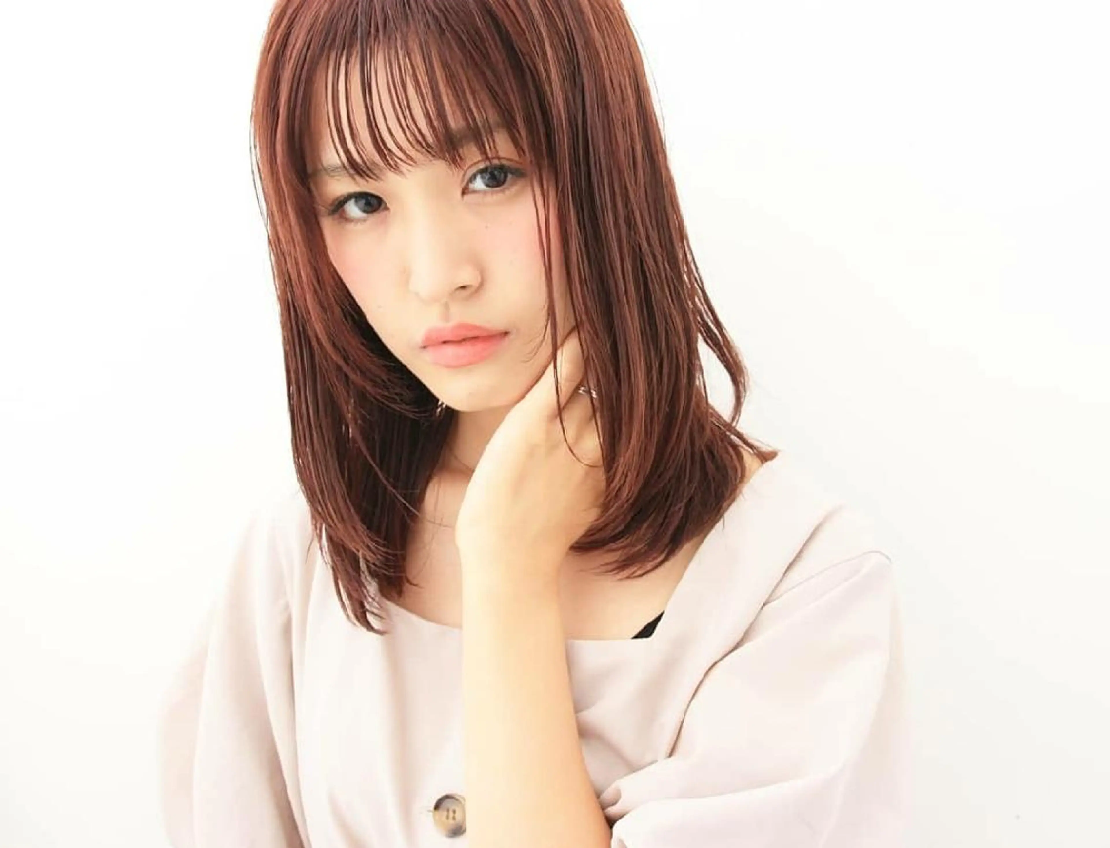 セミロング カラー ピンクカラー 新生活応援★半額/ 25歳以下　“内間”のヘアスタイル