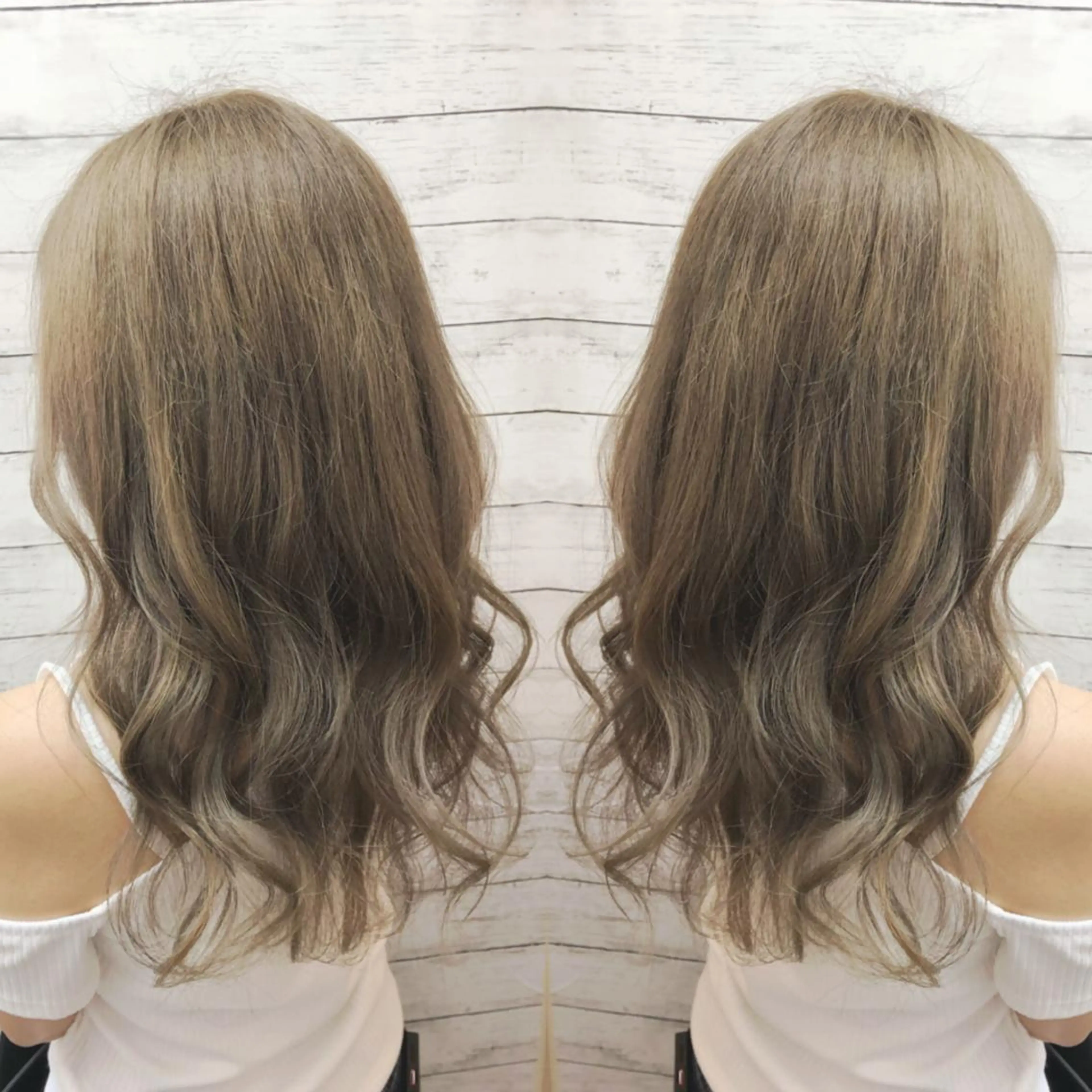 ロング カラー ヘアカラー ヘアセット 韓国ヘア🤍髪質改善 🇰🇷AKANEのヘアスタイル