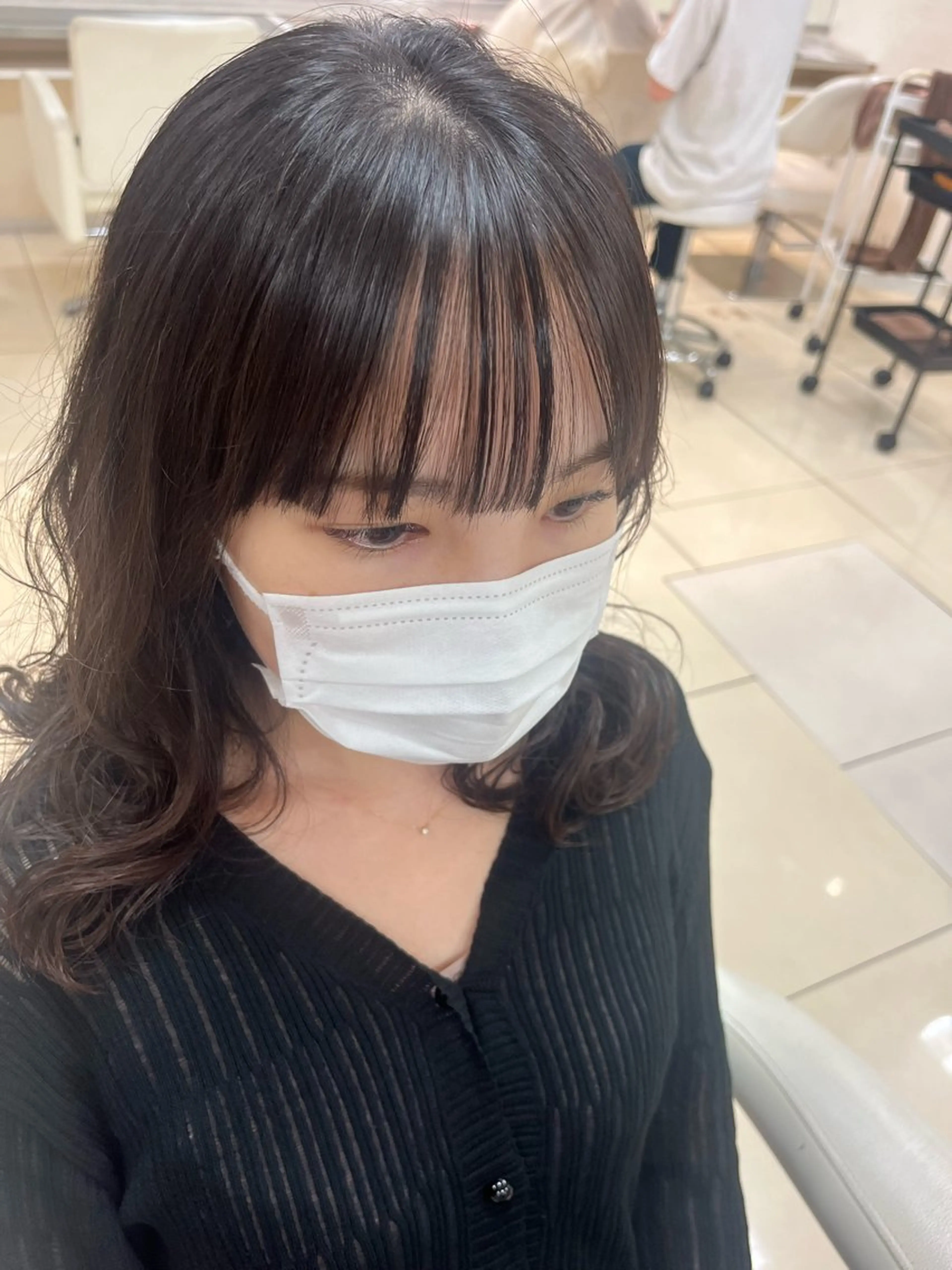 ミディアム 縮毛矯正 🤍ちなみ 🤍のヘアスタイル