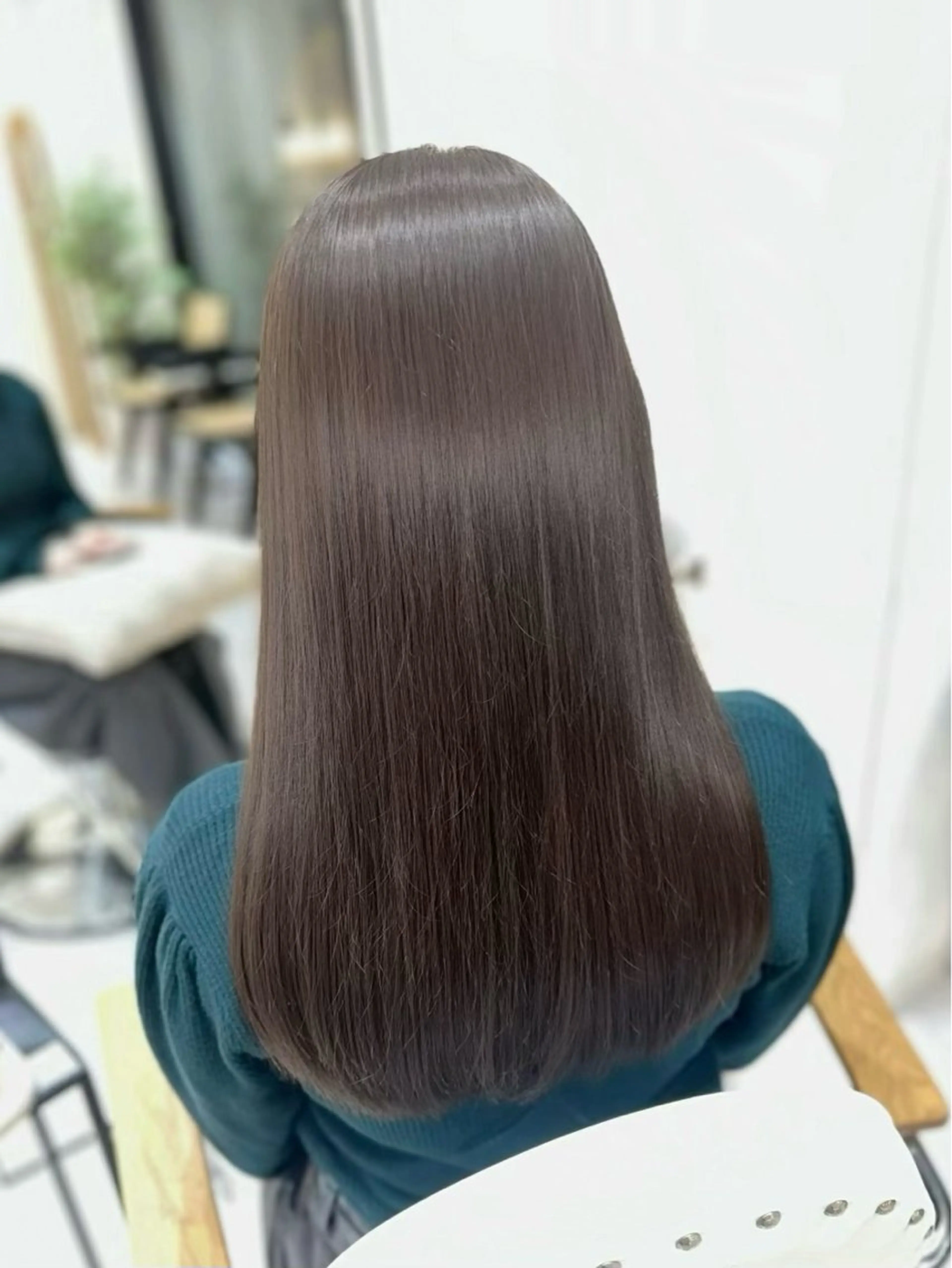 ロング 韓国ヘア/艶髪ロング グレージュ/kanaのヘアスタイル