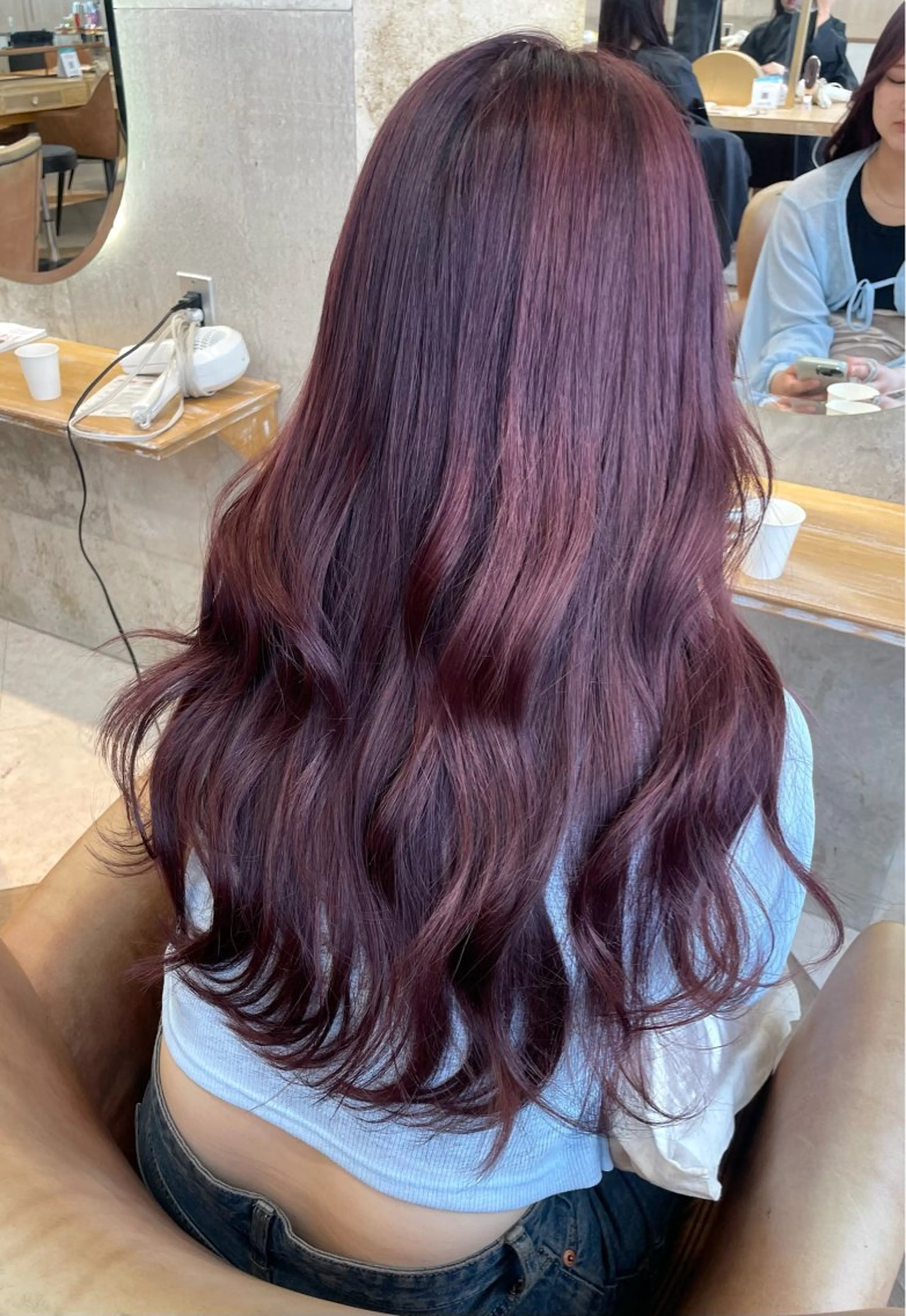 ロング カット ヘアカラー トリートメント Kanami/韓国風 /艶カラーのヘアスタイル