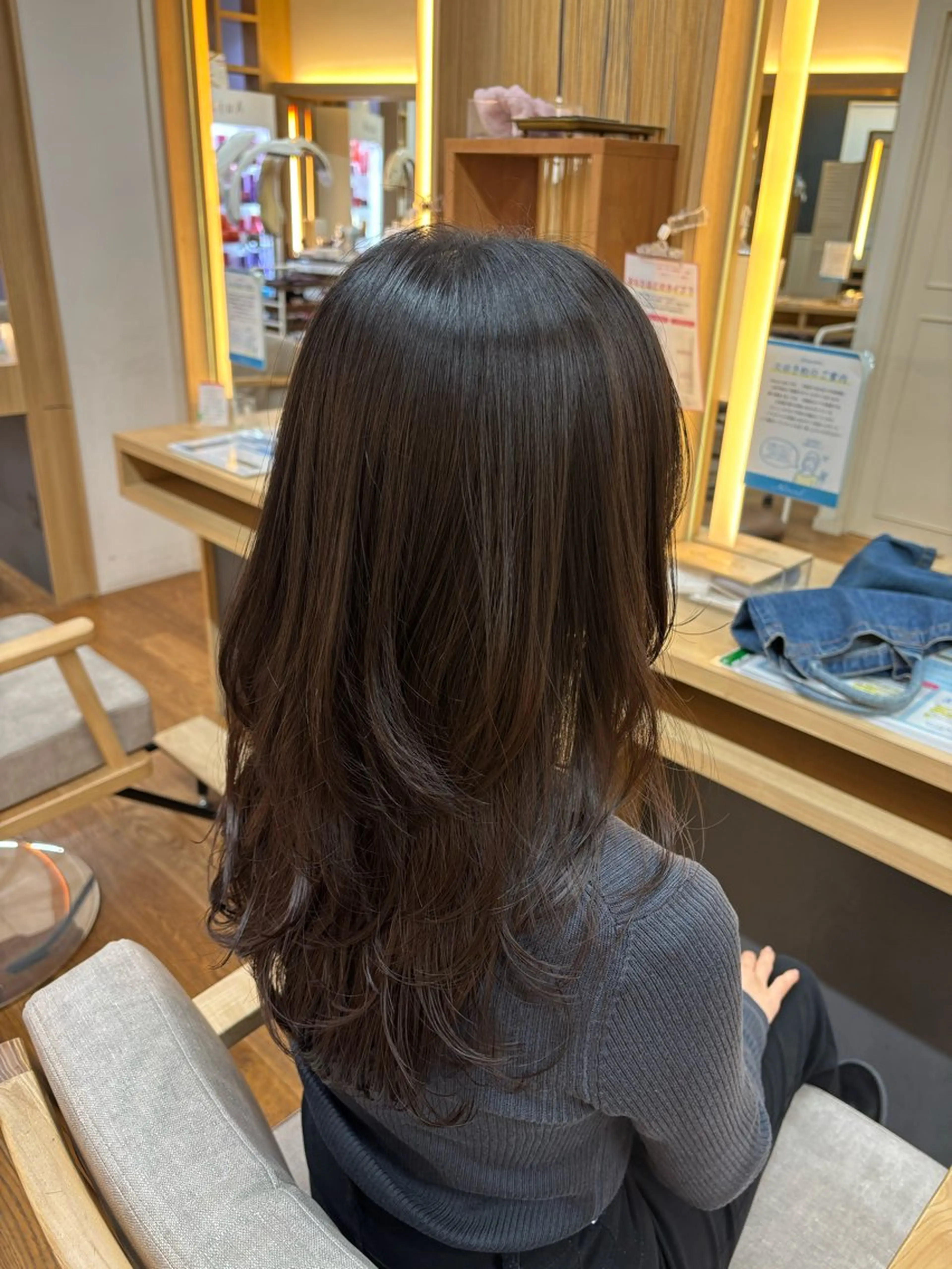 ロング ハイレイヤー レイヤーカット 韓国ヘア sasugaのヘアスタイル