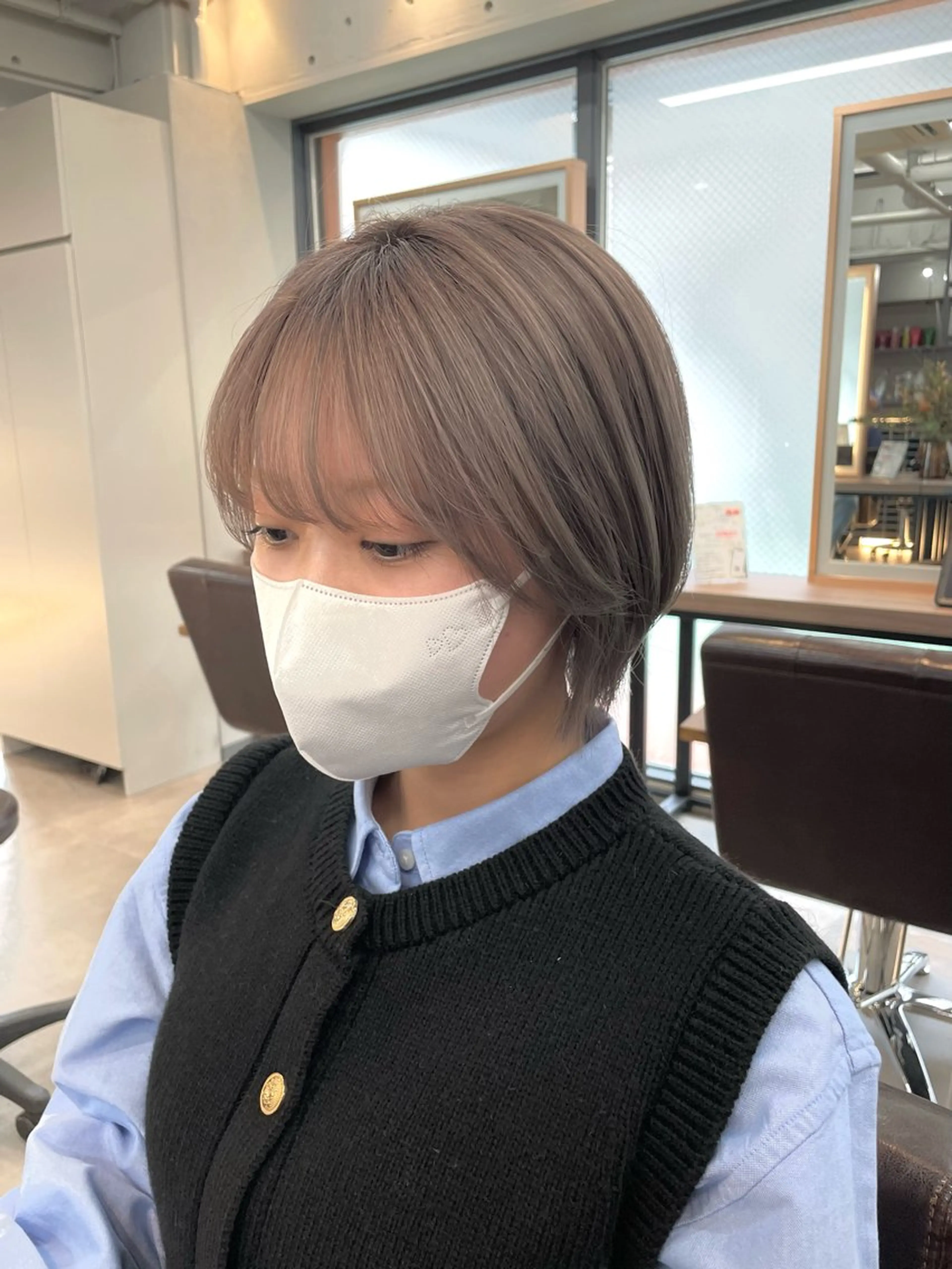 ショート カット ヘアカラー トリートメント 髪質改善カラー🫧 横浜/liberteのヘアスタイル