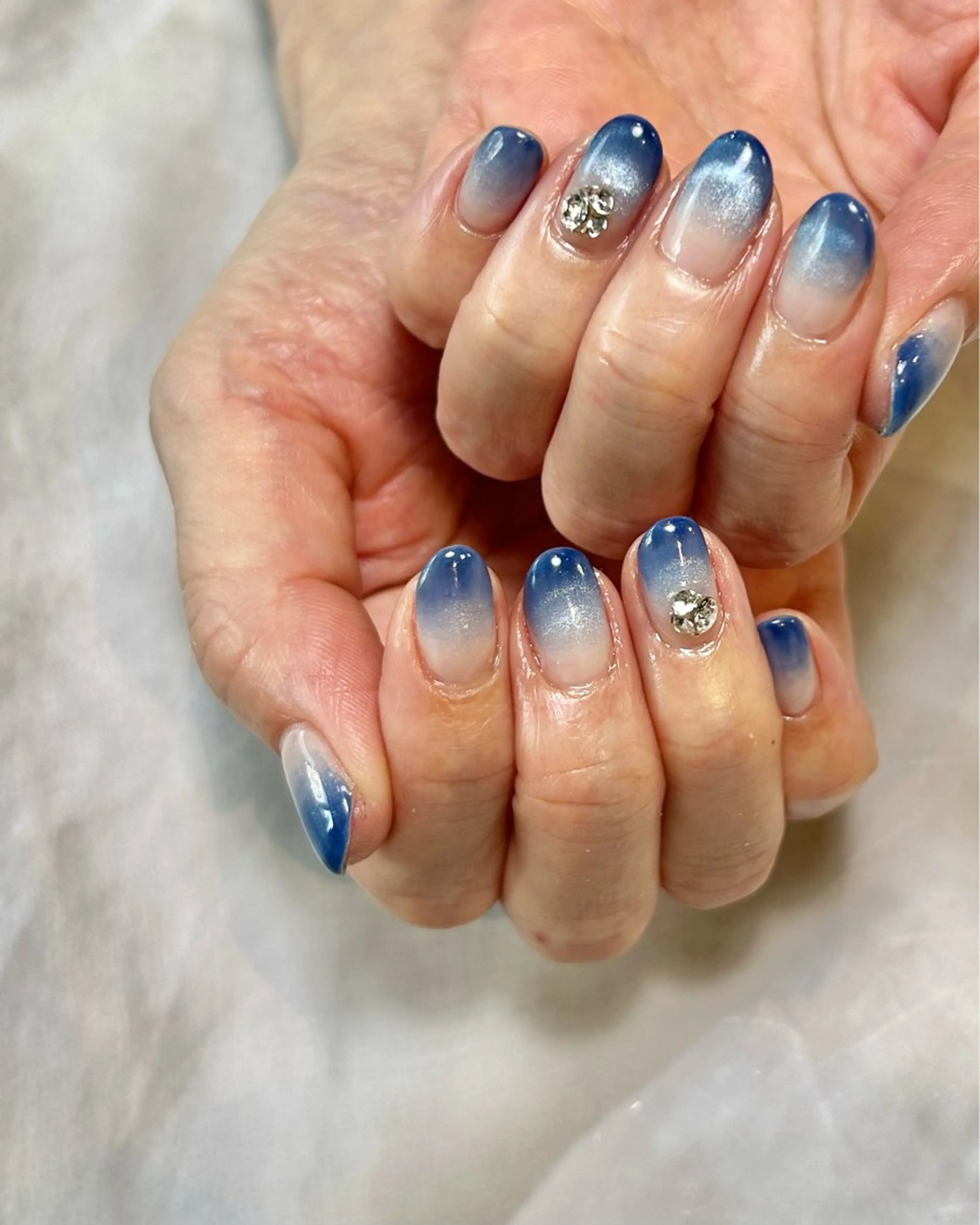 ネイル ブルー ハンドネイル Reflection marikoのネイルデザイン