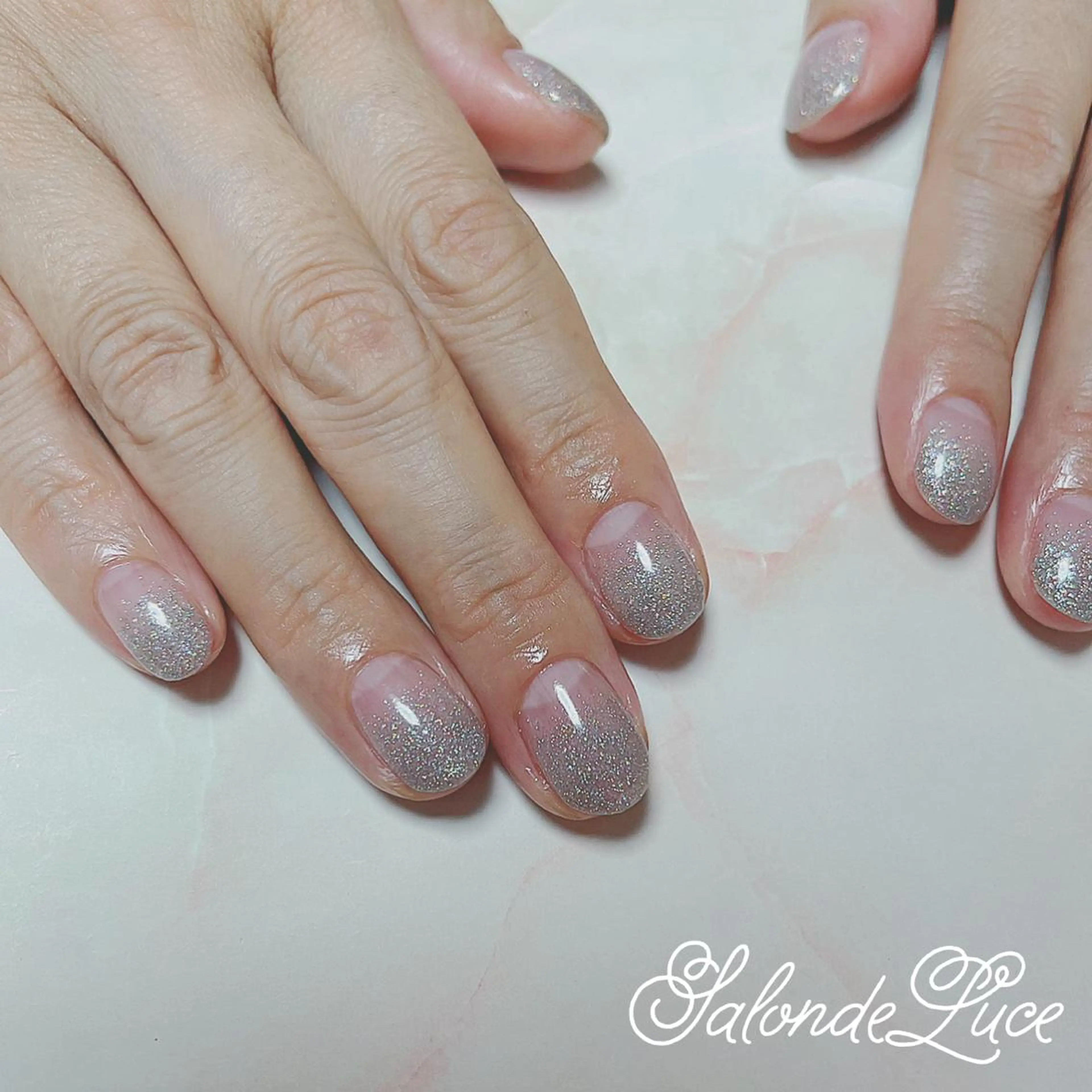 ネイル グラデーション ラメ(グリッター) ラメグラデーション Salon de Luceのネイルデザイン