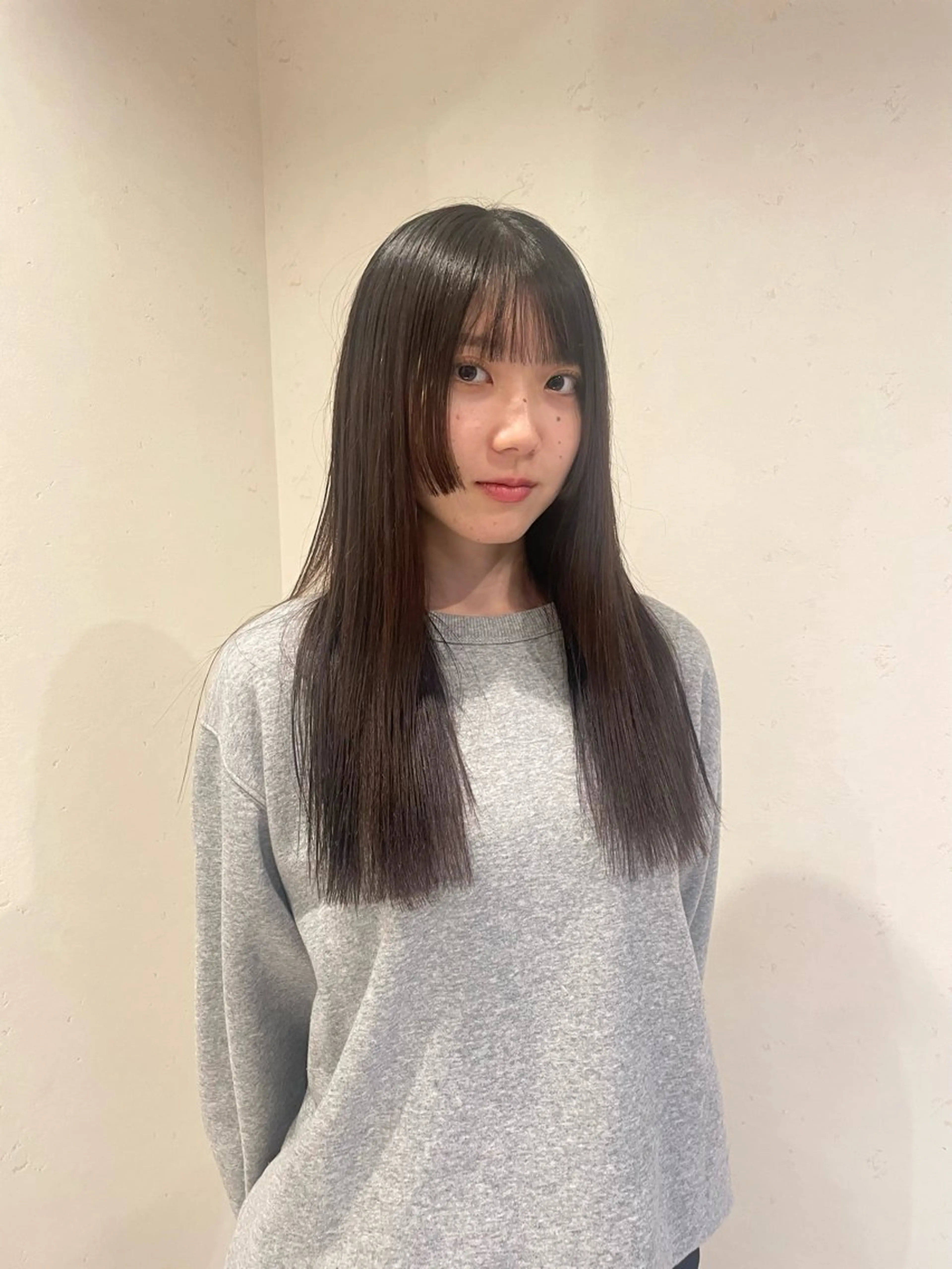 ロング カラー 姫カット カット 渋谷 留菜のヘアスタイル