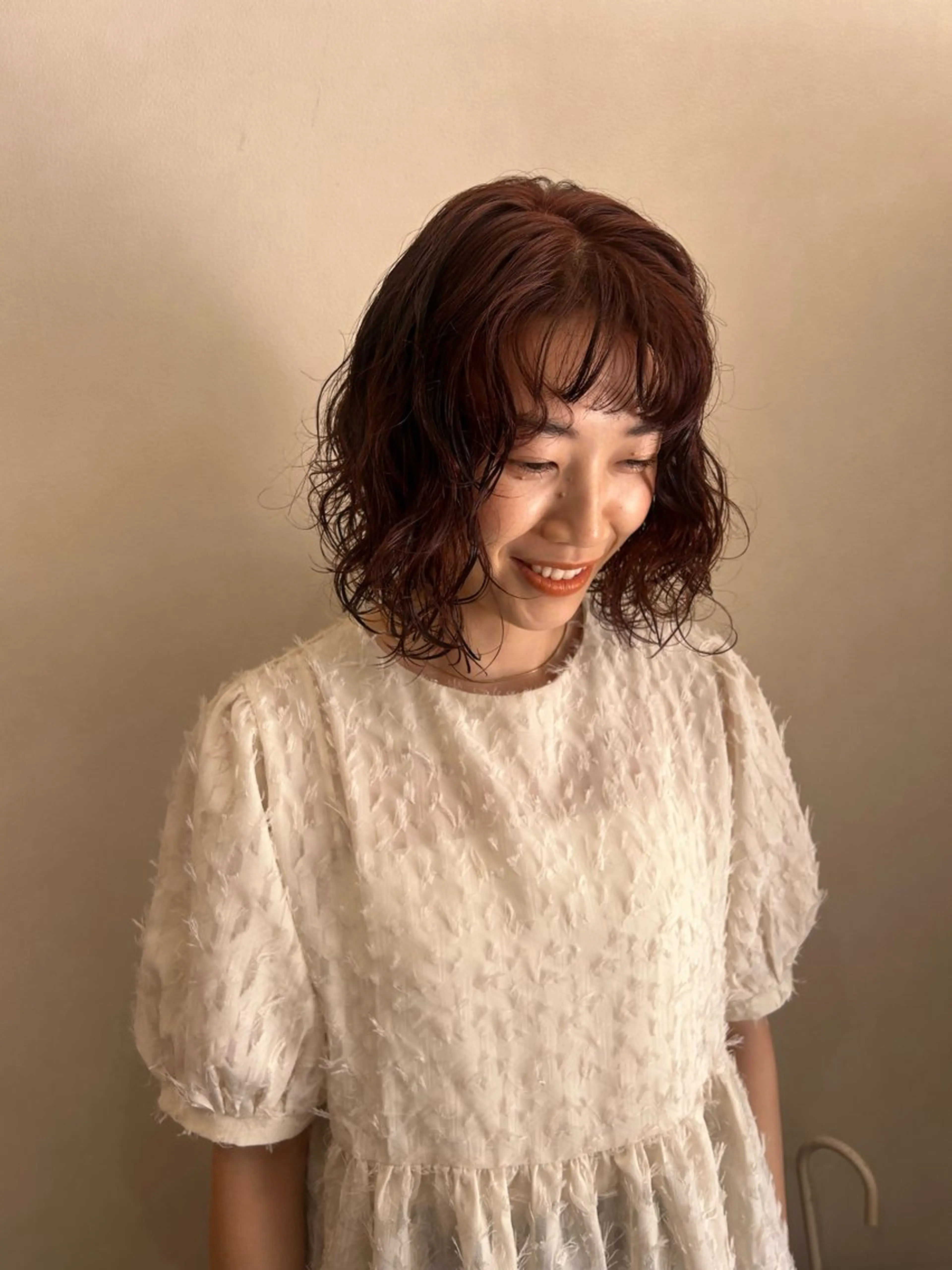 ミディアム ミディアムパーマ ボブ/透明感カラー 🧸YUI❤️のヘアスタイル