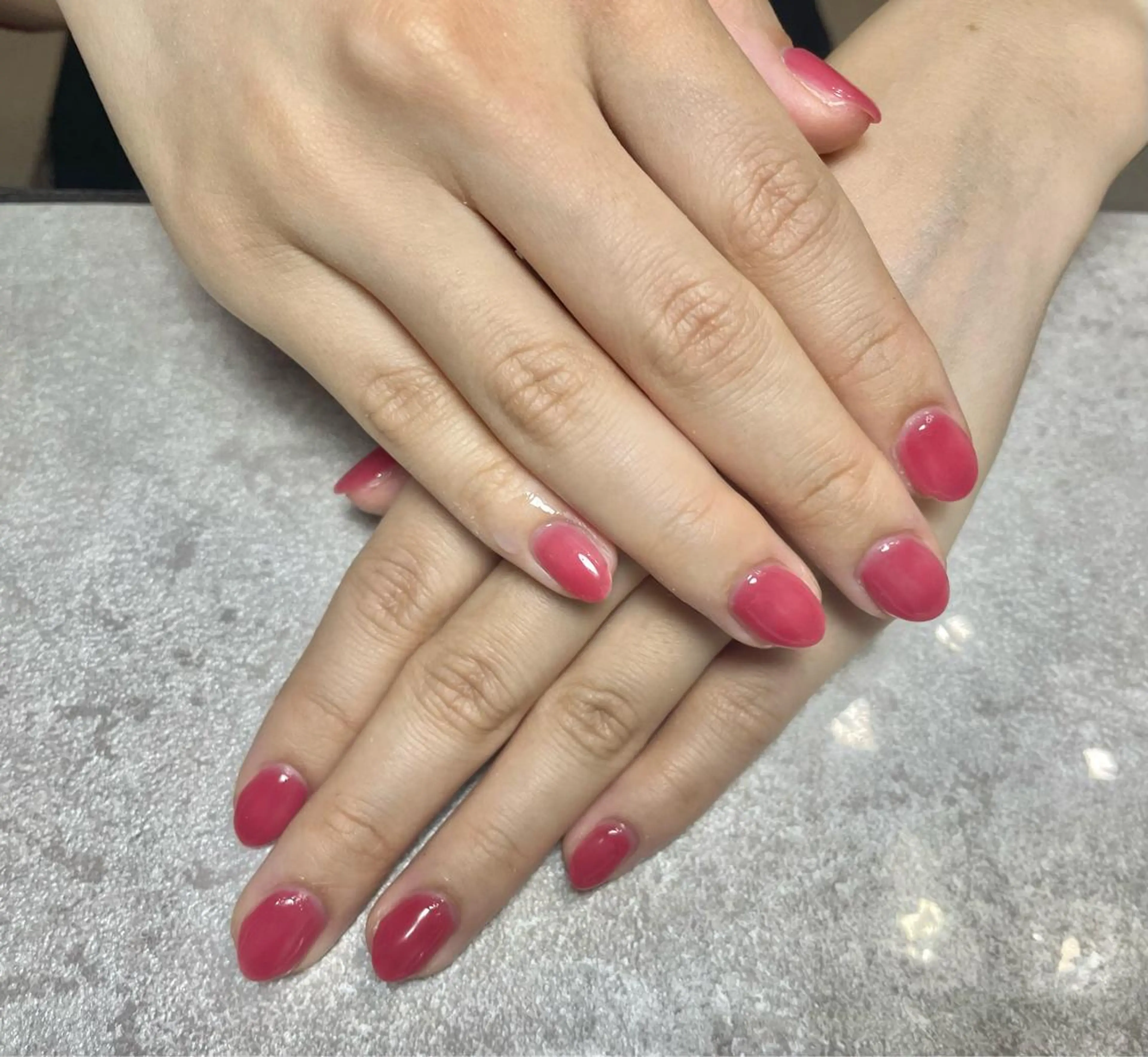 ネイル ジェルネイル ラメ(グリッター) ワンカラーネイル パラジェル シンプルネイル ハンドネイル BLANC.nail yuuのネイルデザイン