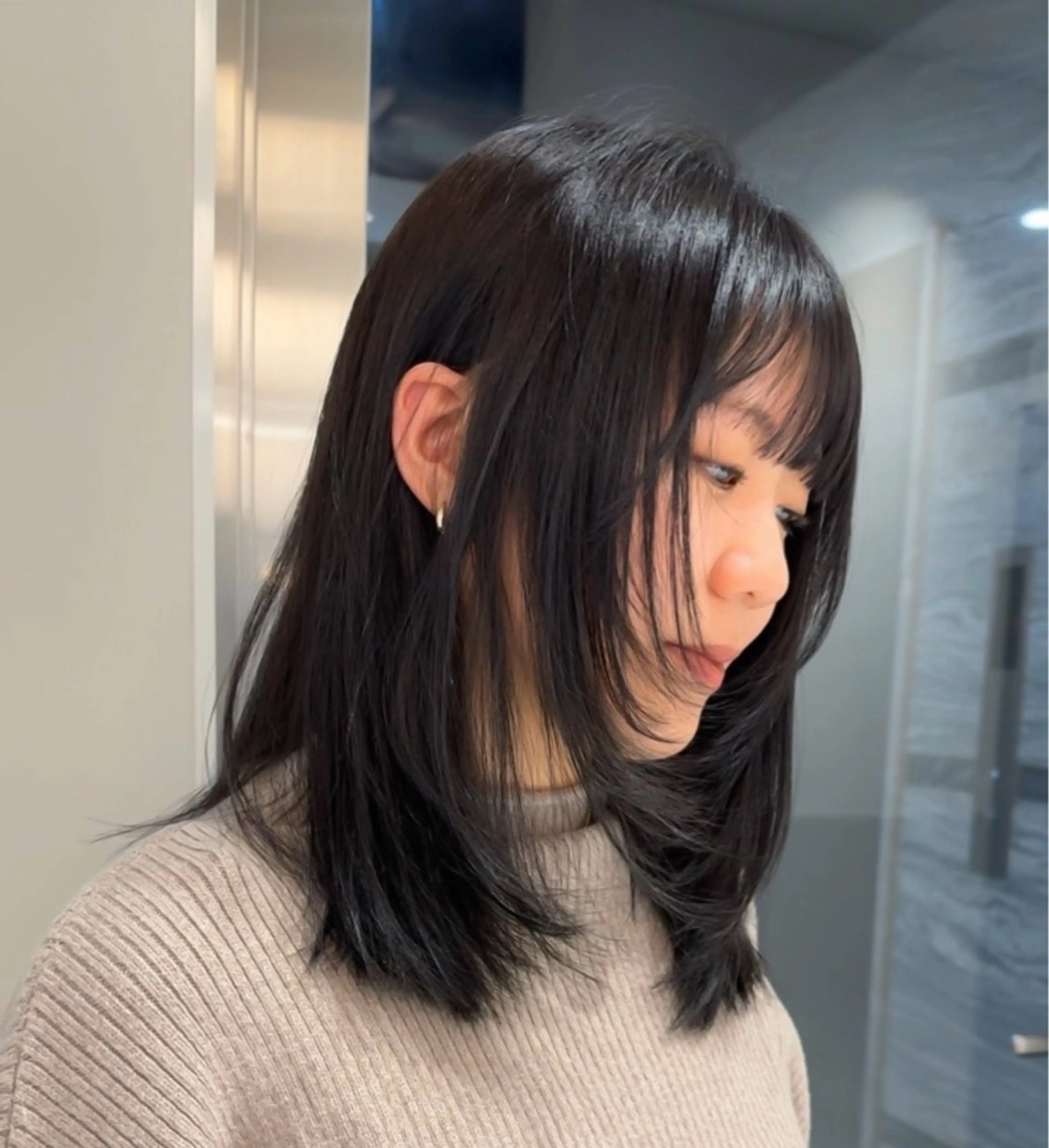 セミロング カット ヘアカラー トリートメント ୨୧柔らかいカラー nozomi ୨୧のヘアスタイル