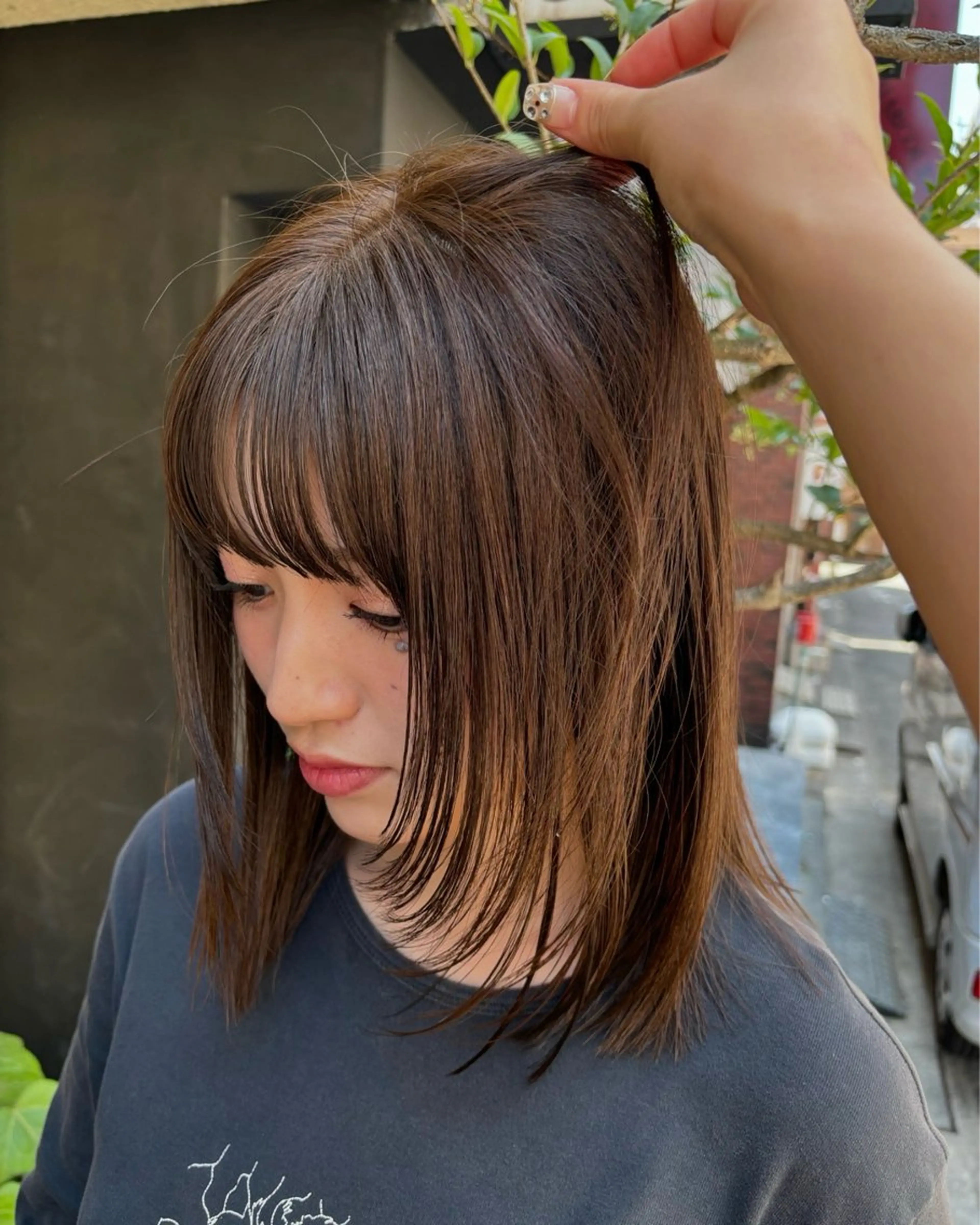 ミディアム カラー カット ヘアカラー トリートメント sakura🌸 レイヤー/韓国ヘアのヘアスタイル