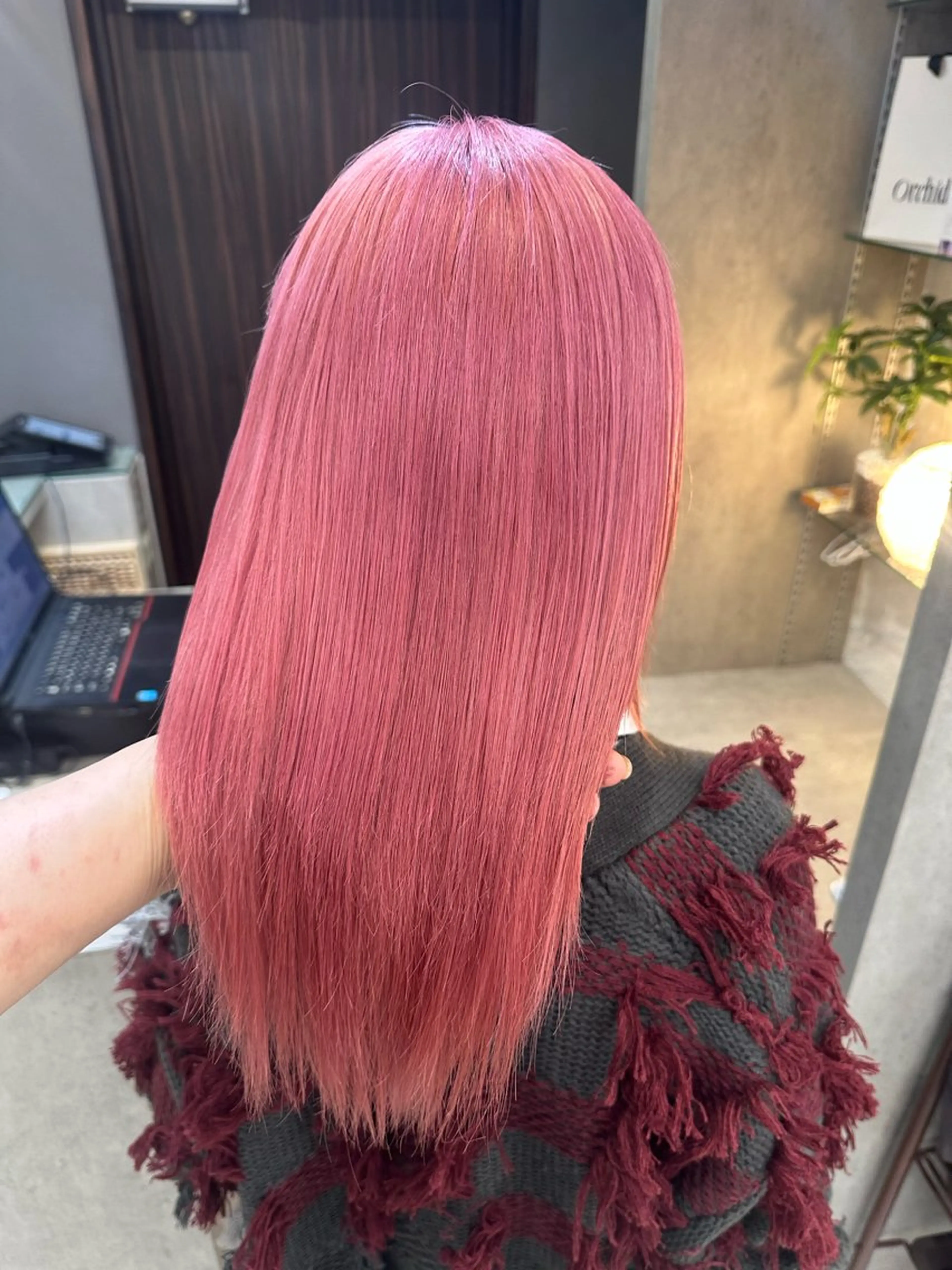 セミロング カラー ヘアカラー AYAKASA 暖色カラー/レイヤーのヘアスタイル