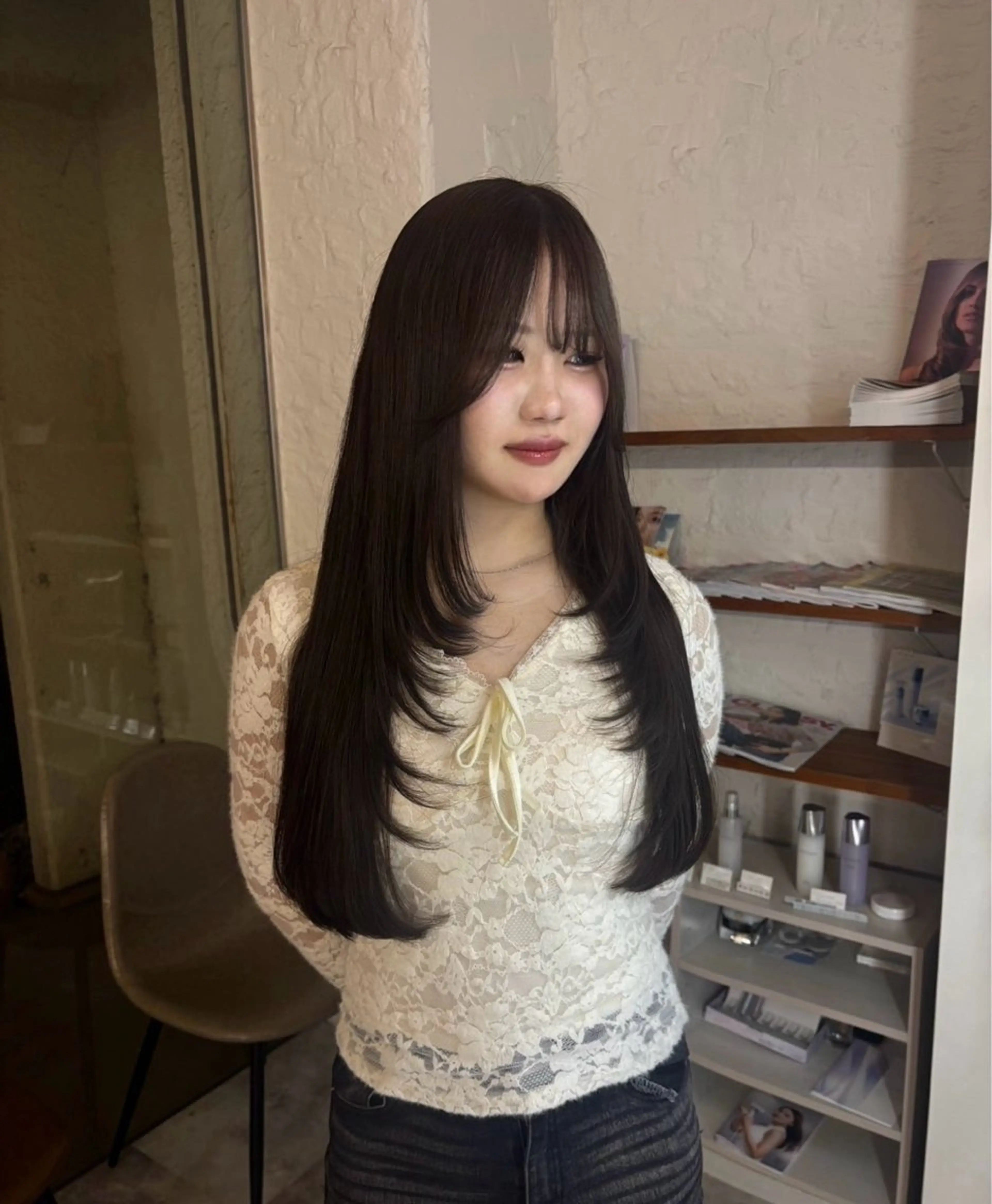 ロング ハイレイヤー レイヤーカット カット ヘアカラー よこやま かりん🎵のヘアスタイル