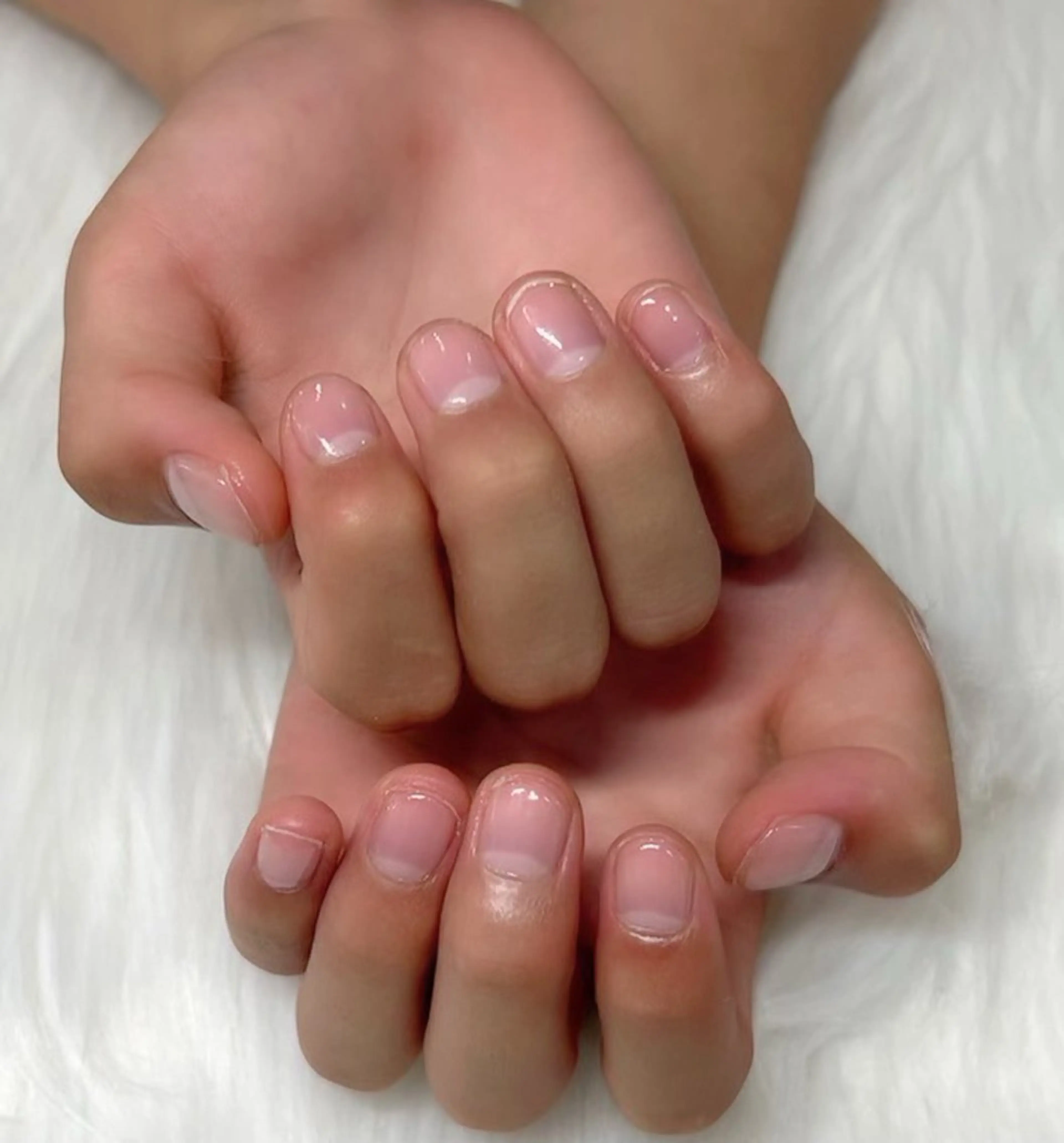 ネイルが出来ない方や男性向け、美爪形成クリアジェル、クリアマットジェルの写真