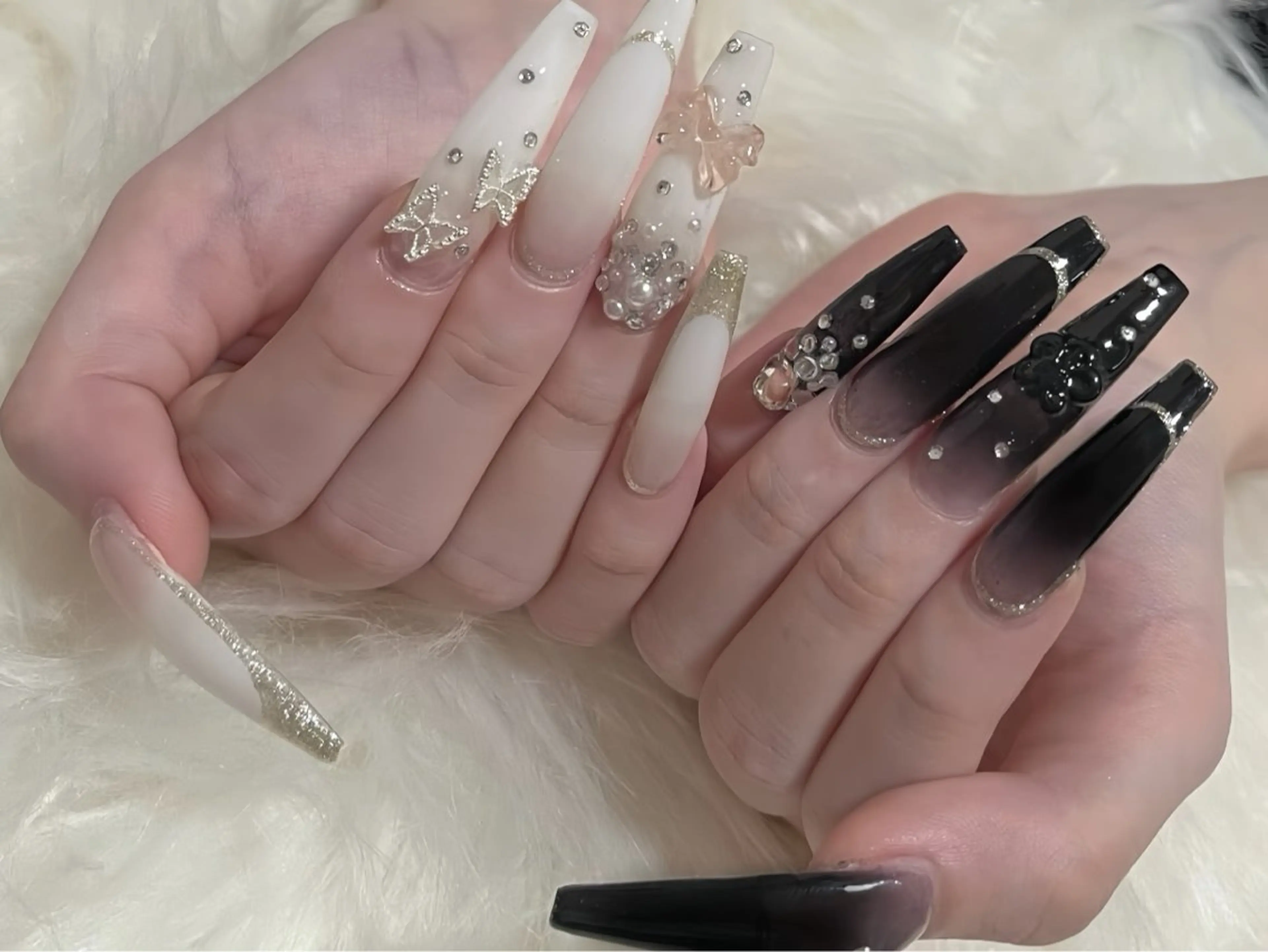 ネイル アートネイル ハロウィン ロングネイル スカルプネイル ネイルチップ ハンドネイル Rin Nail 新大久保店のネイルデザイン