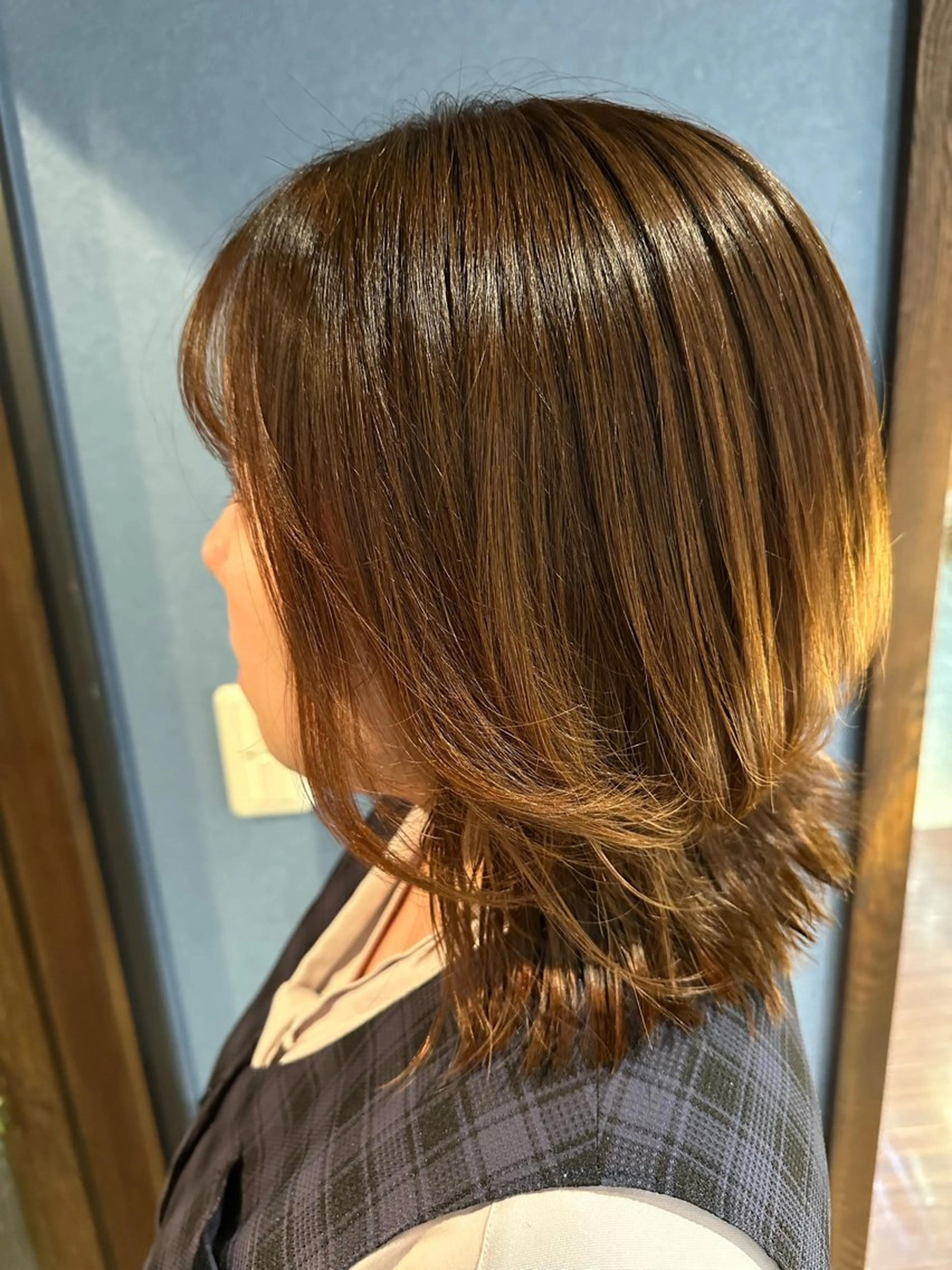 ミディアム カラー ベージュカラー ピンクカラー ピンクベージュ ボブ くびれヘア 🎀Kubu🍀 Natsumu🎀のヘアスタイル