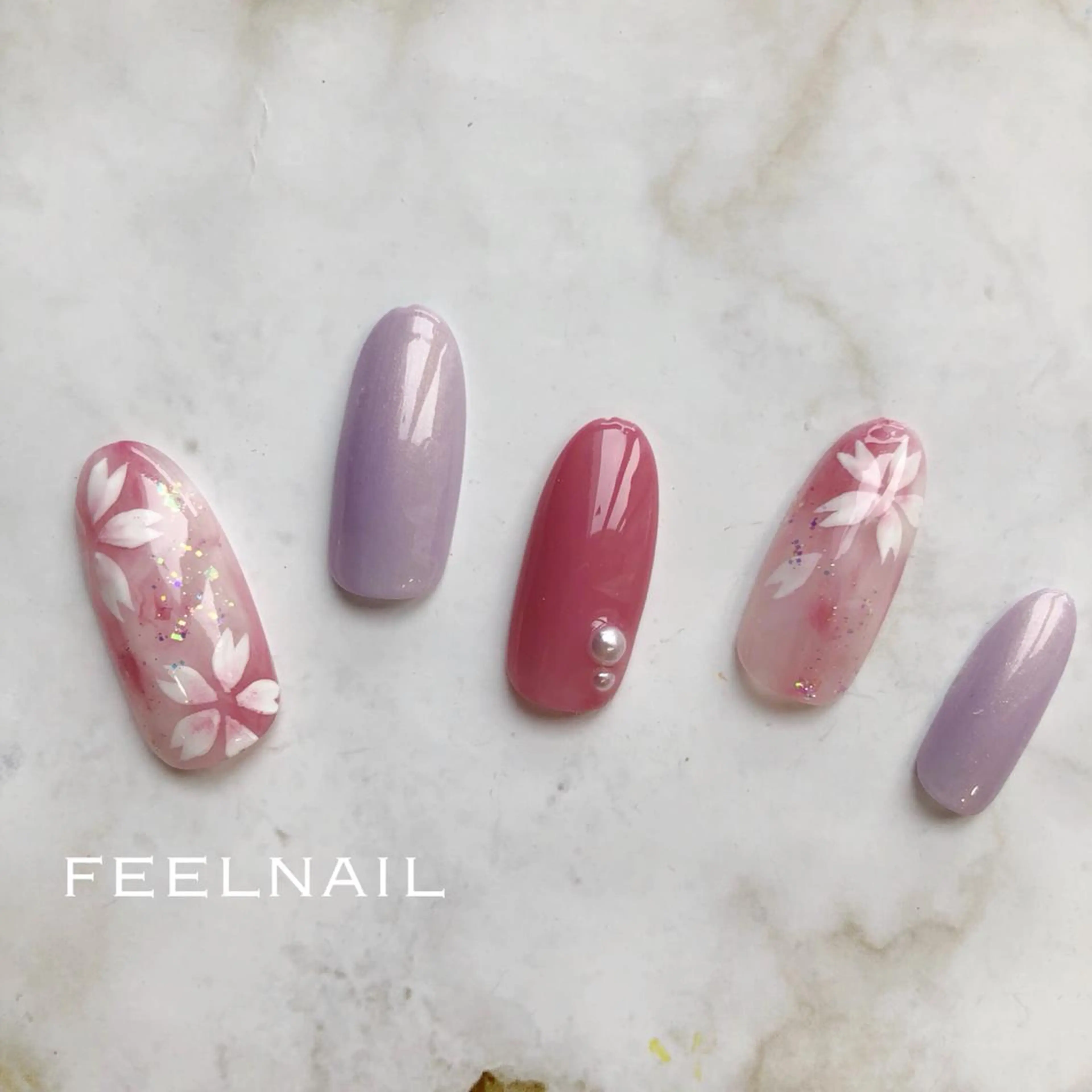 ネイル 桜ネイル 春ネイル 近藤 あみのネイルデザイン